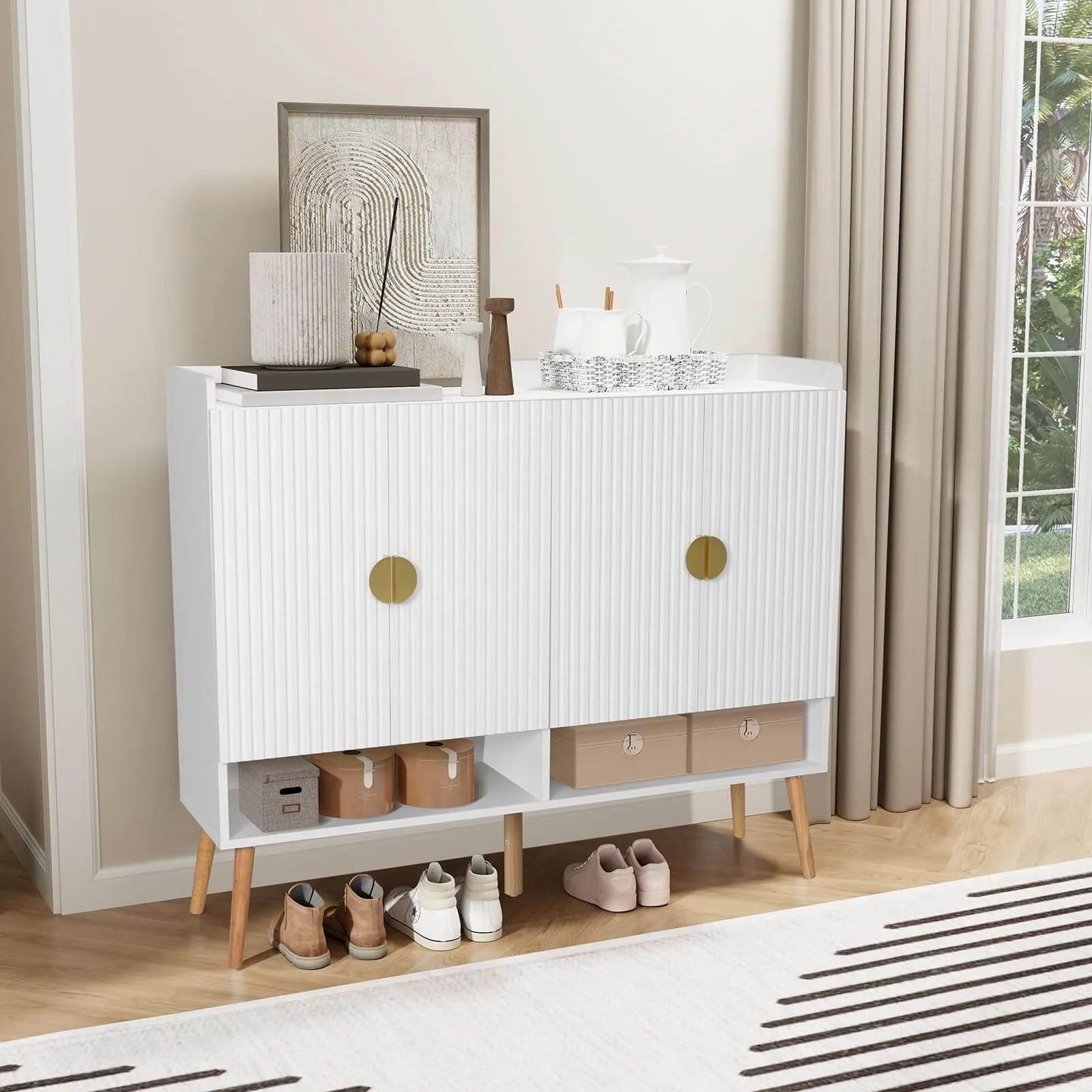 4 Doors Large Shoe Cabinet IF043
