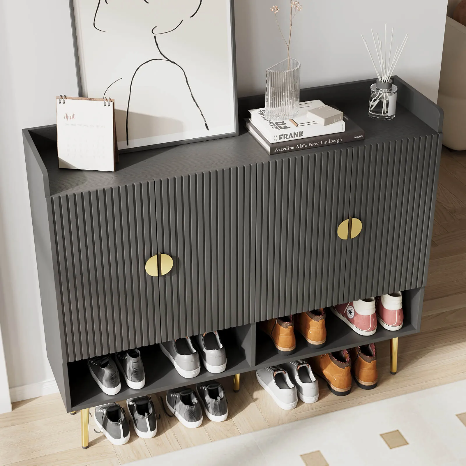 4 Doors Large Shoe Cabinet IF043