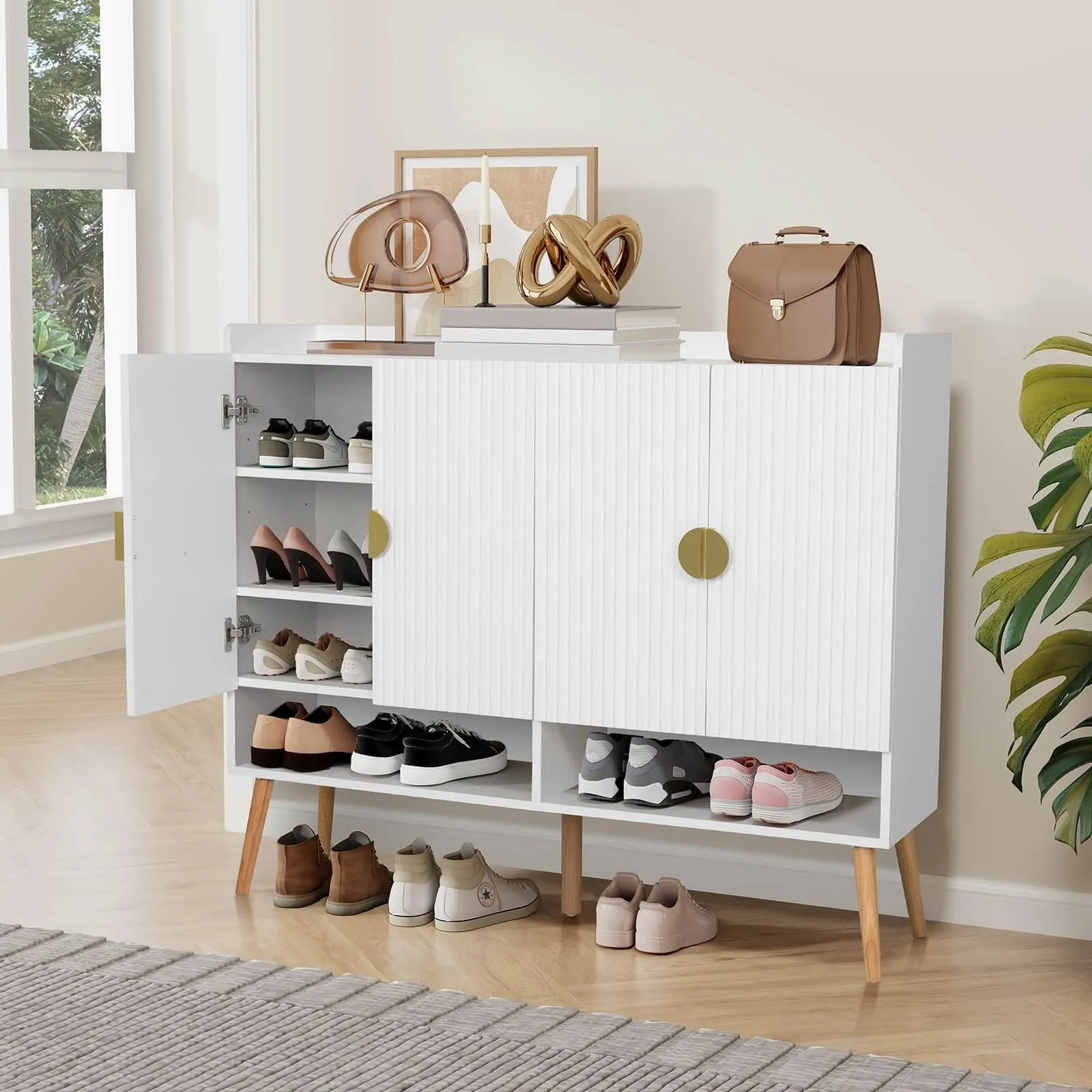 4 Doors Large Shoe Cabinet IF043