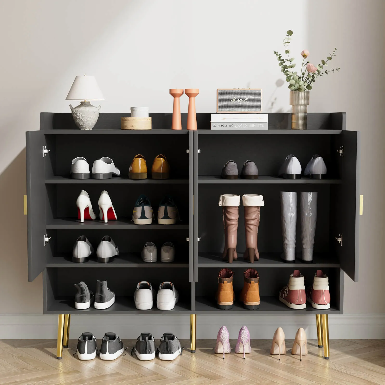 4 Doors Large Shoe Cabinet IF043