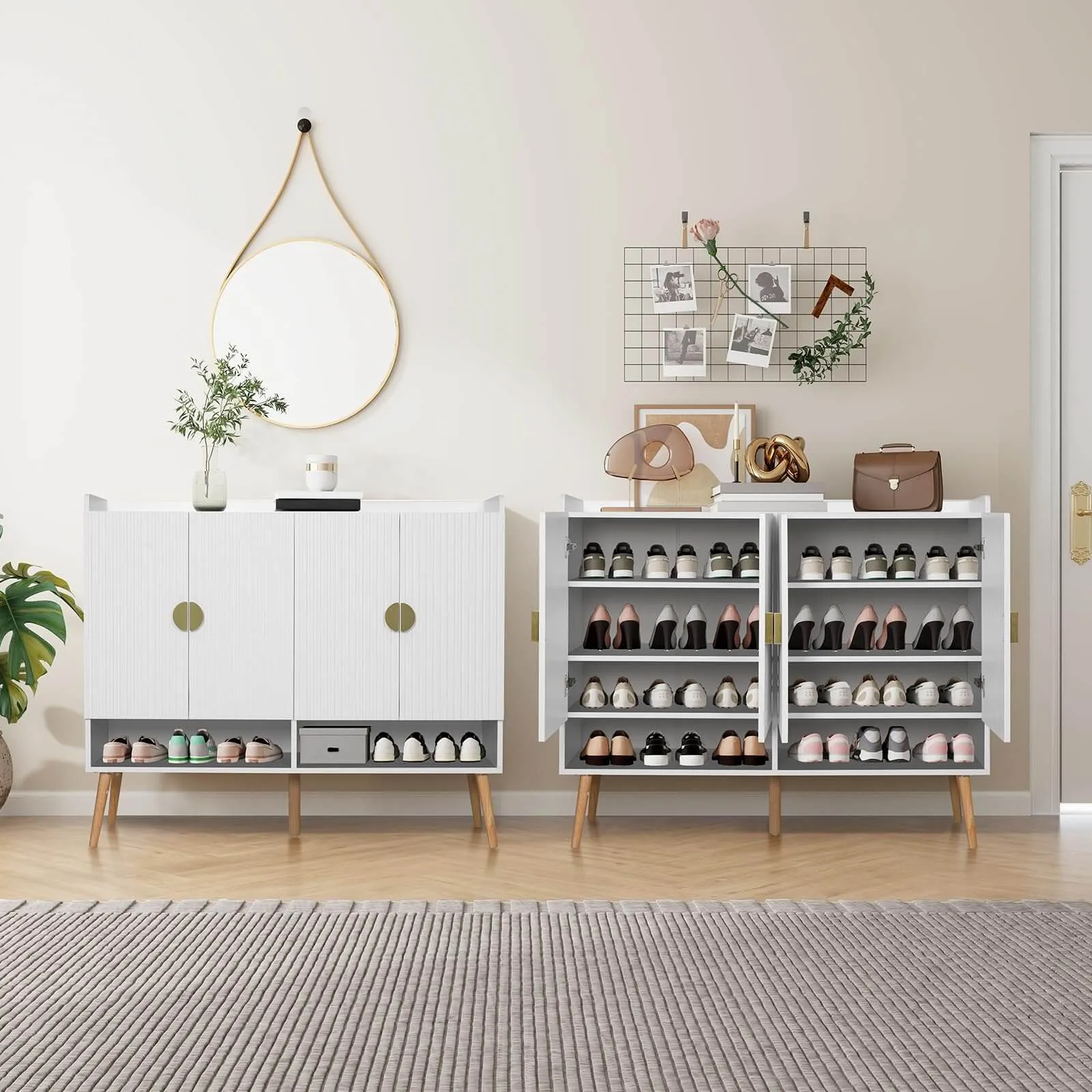 4 Doors Large Shoe Cabinet IF043