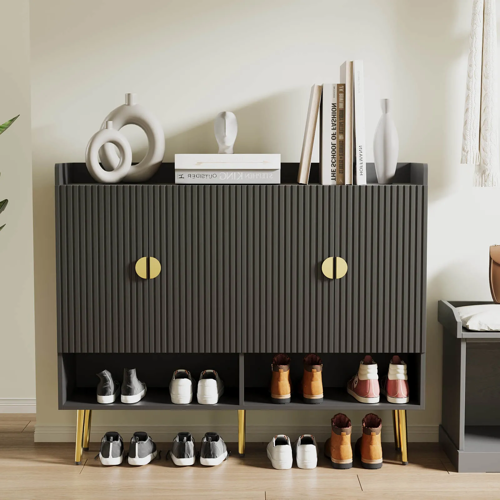4 Doors Large Shoe Cabinet IF043