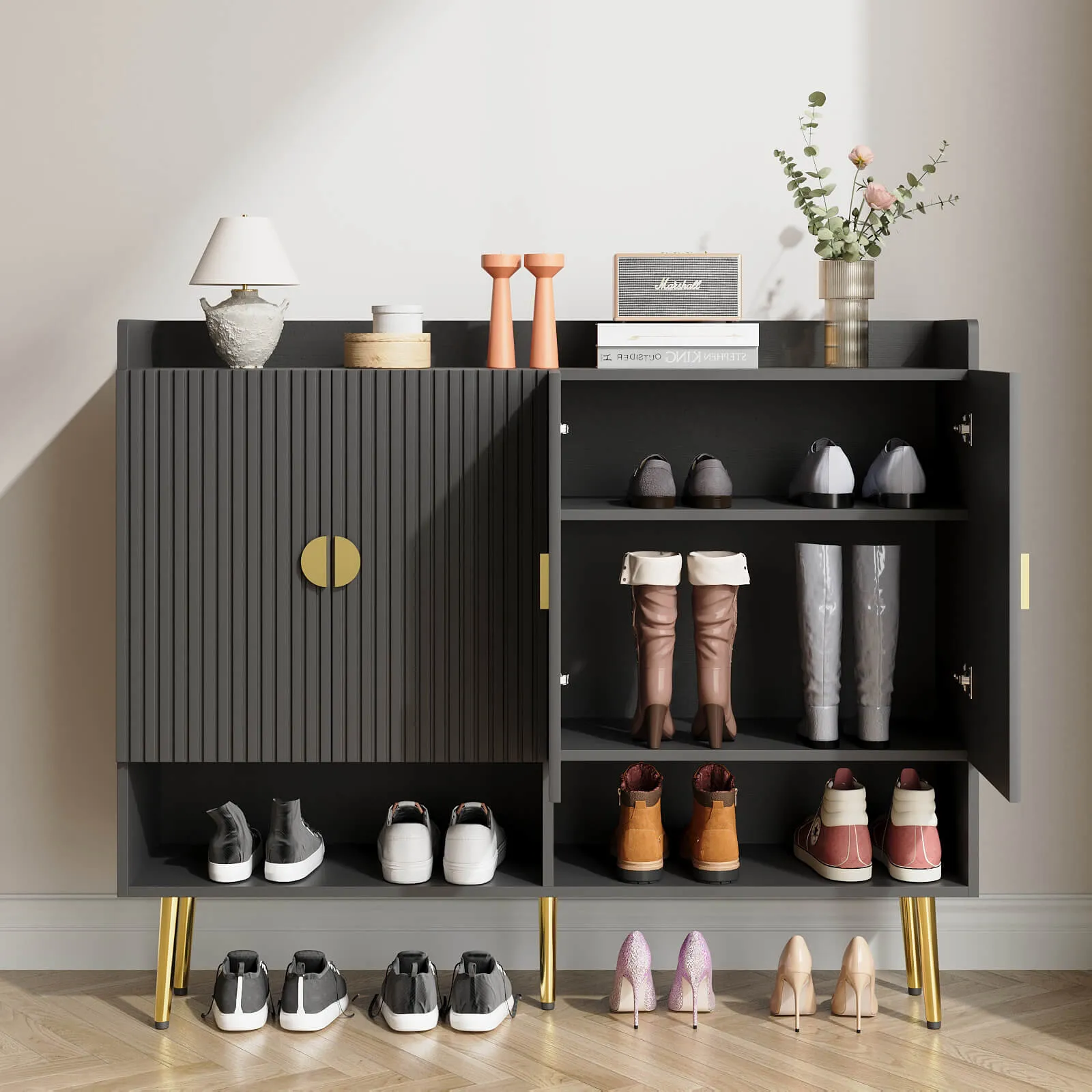 4 Doors Large Shoe Cabinet IF043