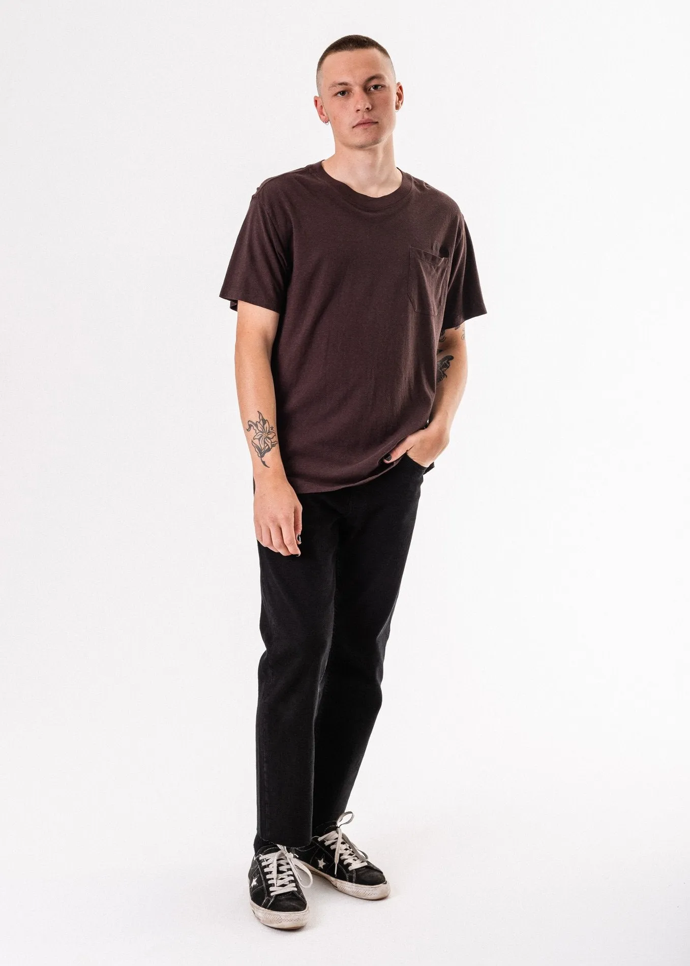 Afends Mens Heavy - Hemp Pocket Retro Fit Tee