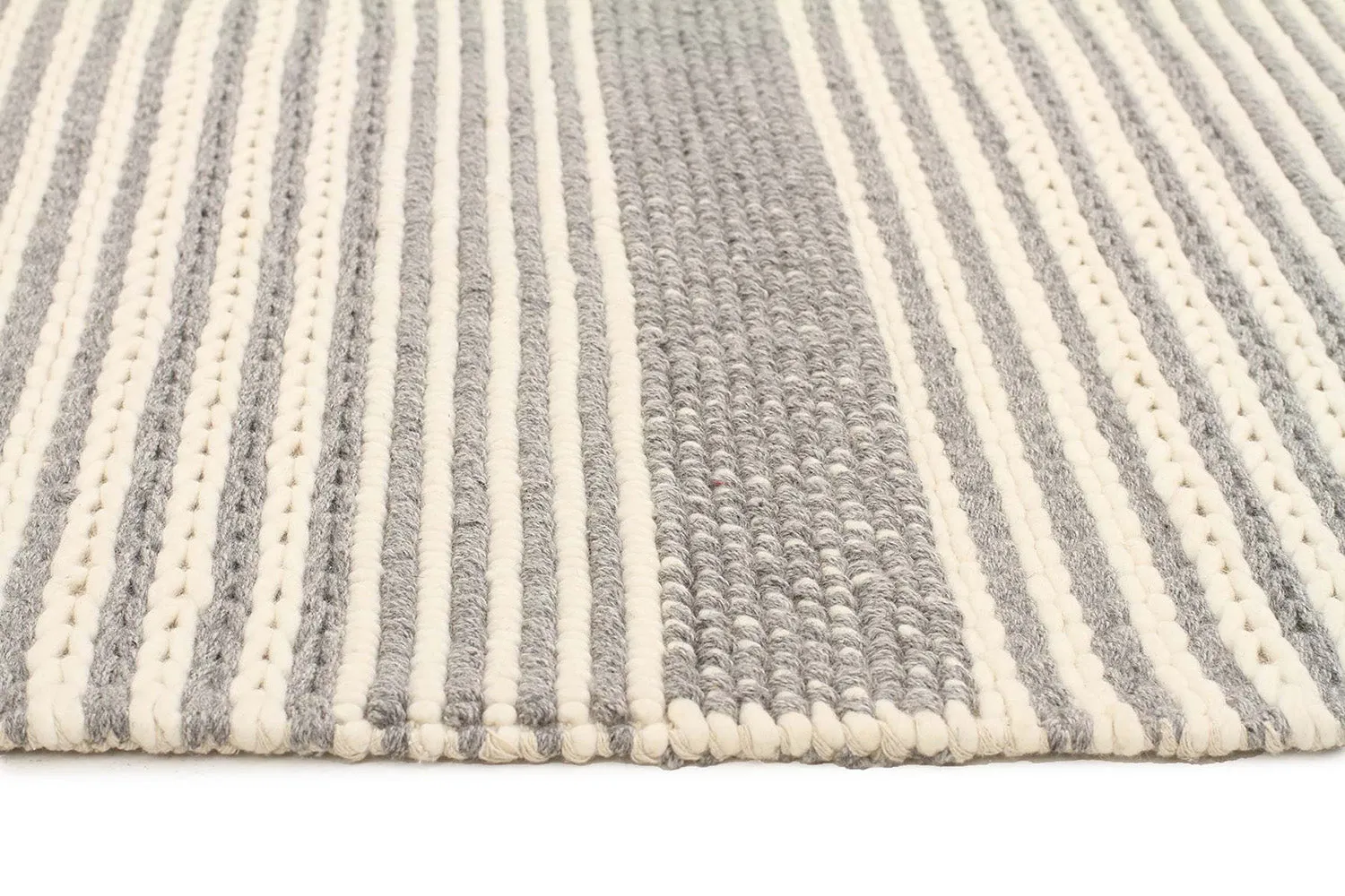 Alisha Hand Made Silver Felted Wool Rug