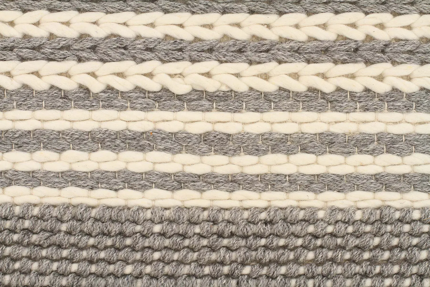 Alisha Hand Made Silver Felted Wool Rug