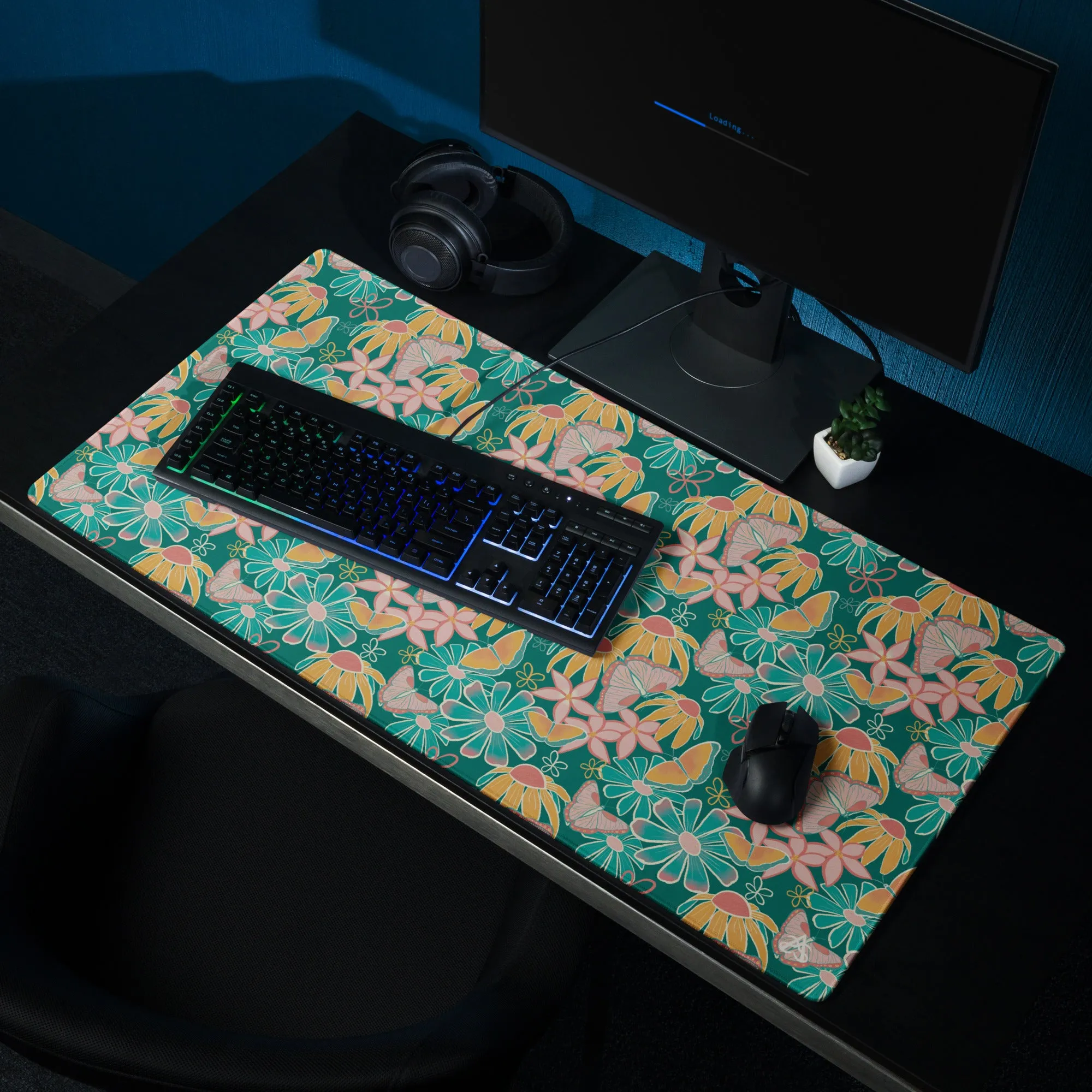 Busy Butterfly Garden Desk Mat