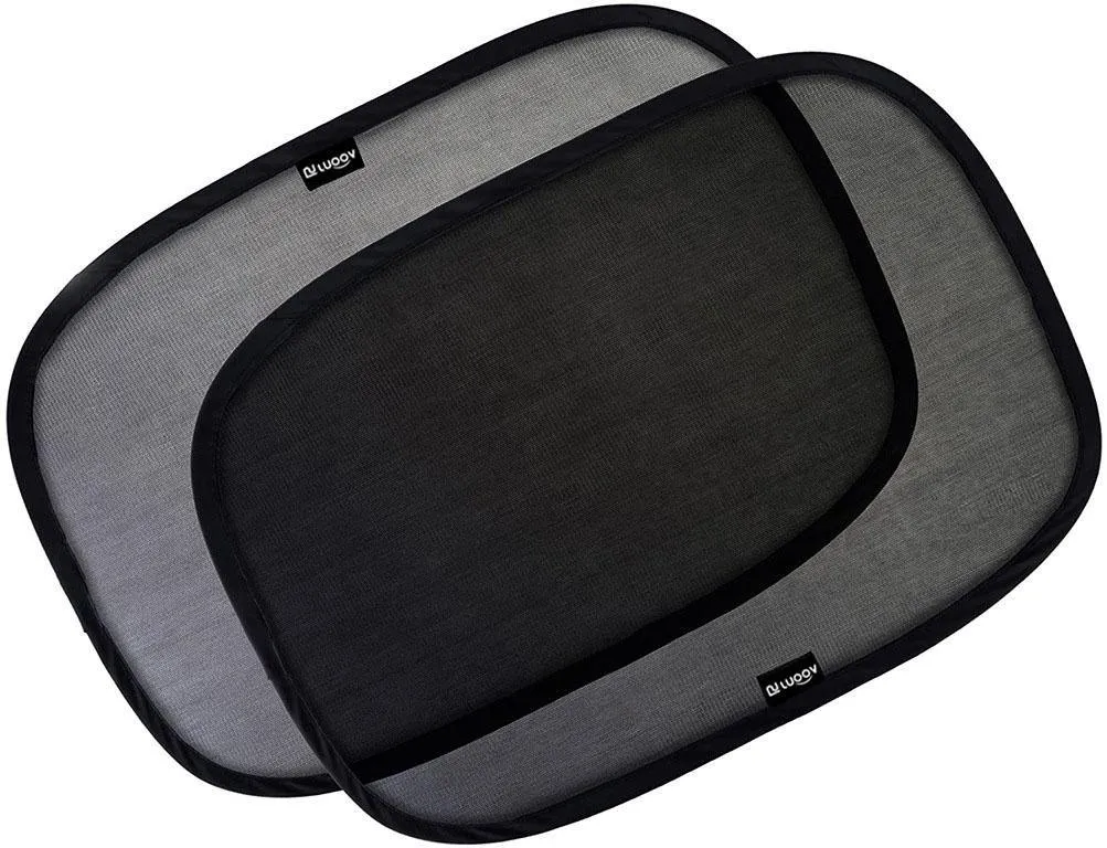 Car Window Shade - (2/4 Pack) - 21"x14" Cling Sunshade for Car Windows
