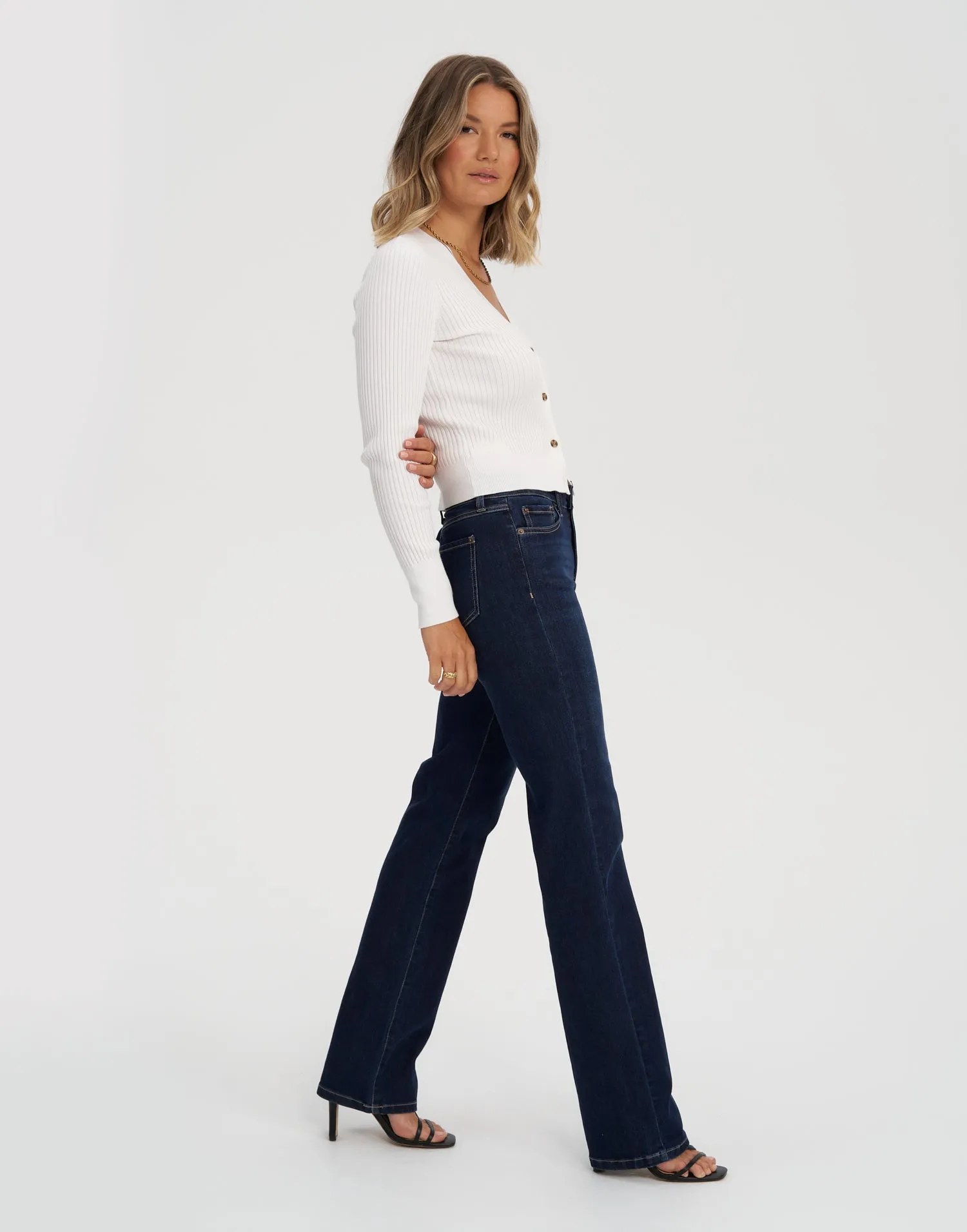 CHLOE CLASSIC RISE STRAIGHT JEANS / DARK INDIE