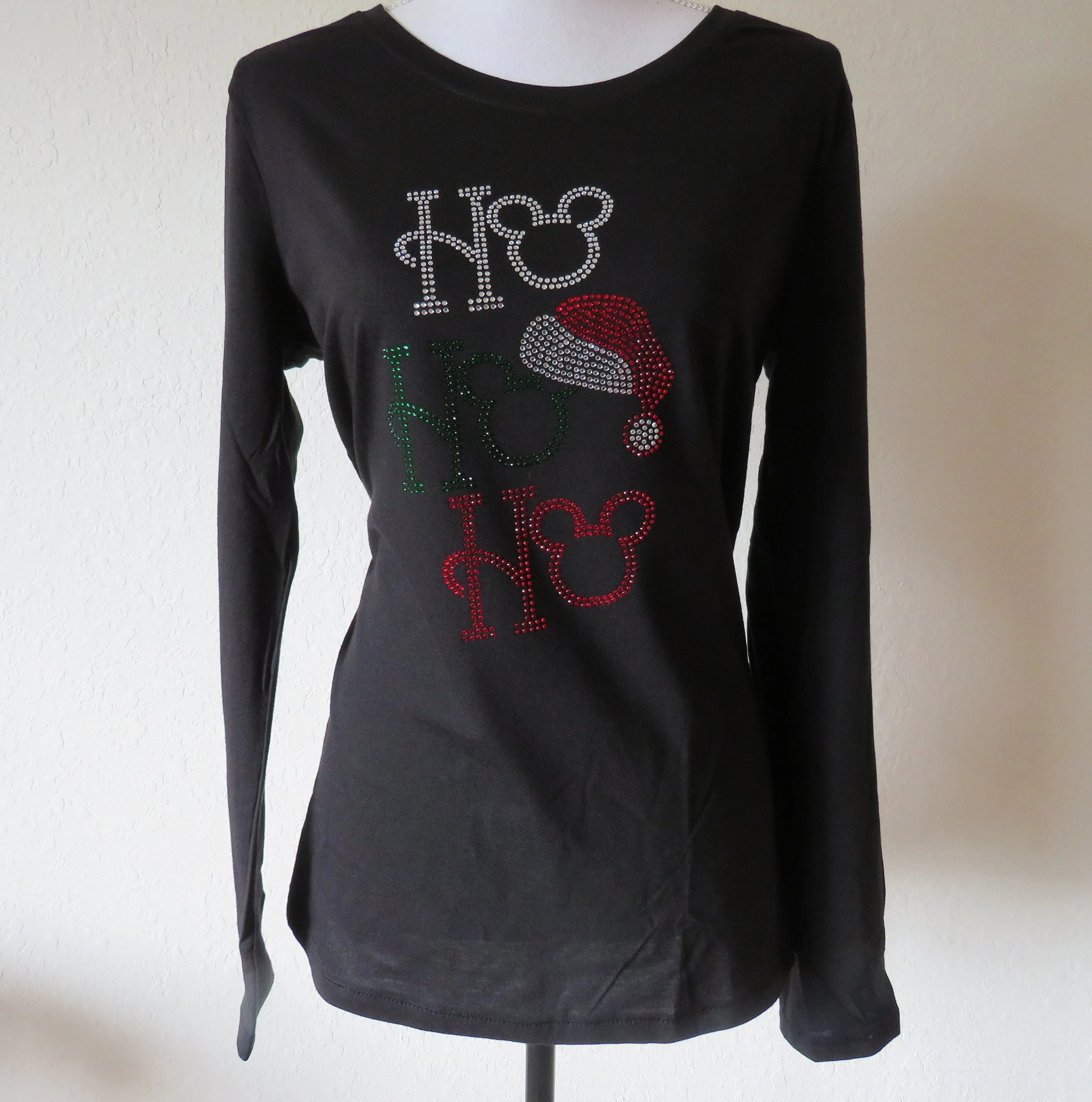 Christmas, Christmas rhinestone t-shirt/  Rhinestone bling t-shirt