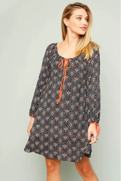 Floral Printed Babydoll Dress