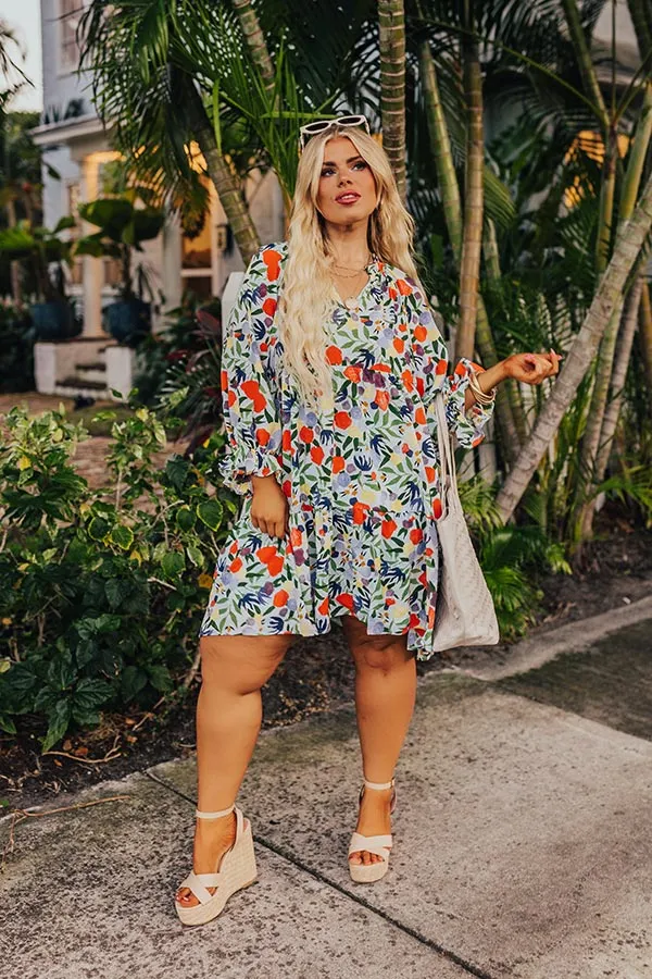 Fresh Blooms Babydoll Mini Dress Curves