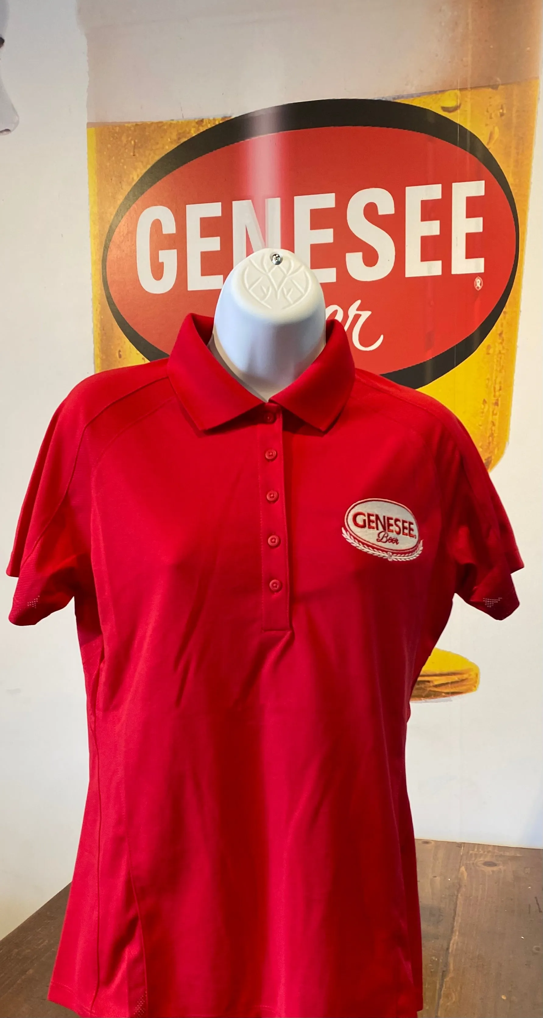 Genesee Women's Red Polo shirt (Was $50 Now $35.)