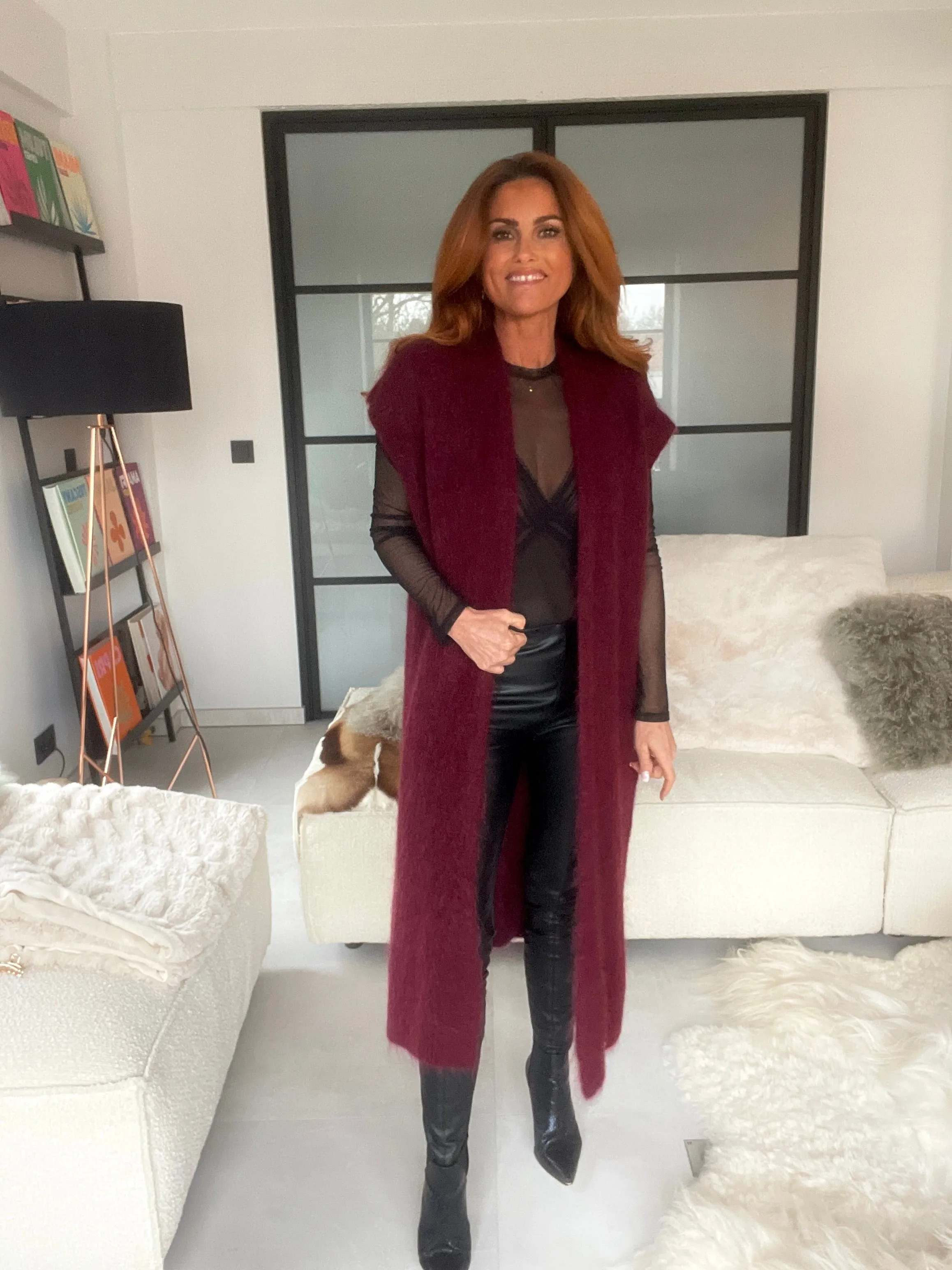 Gilet Angel sans manches Bordeaux