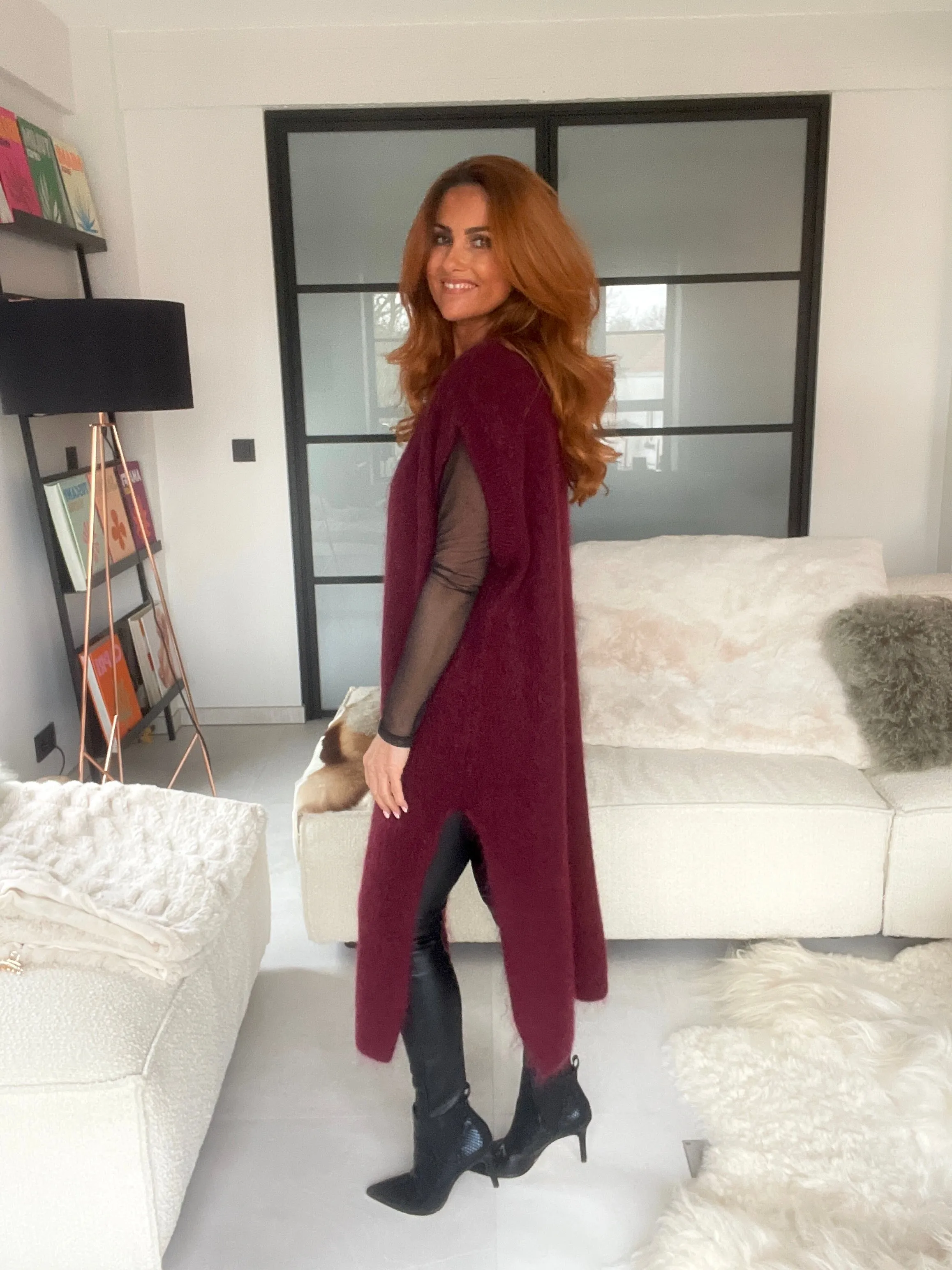 Gilet Angel sans manches Bordeaux