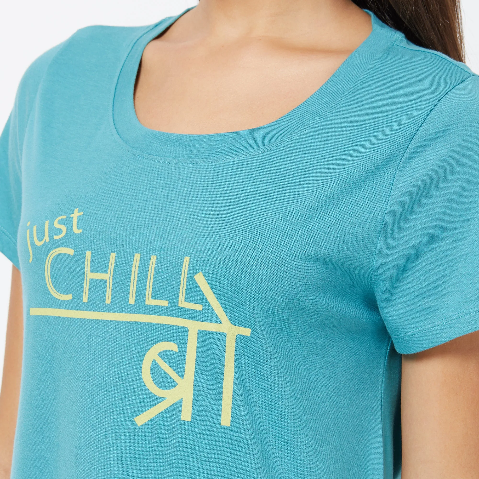 Half Sleeve Printed Sleepshirt-NT-98