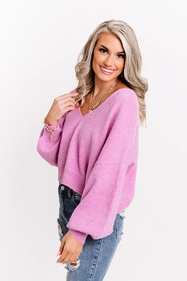 It Girl Status Sweater In Violet