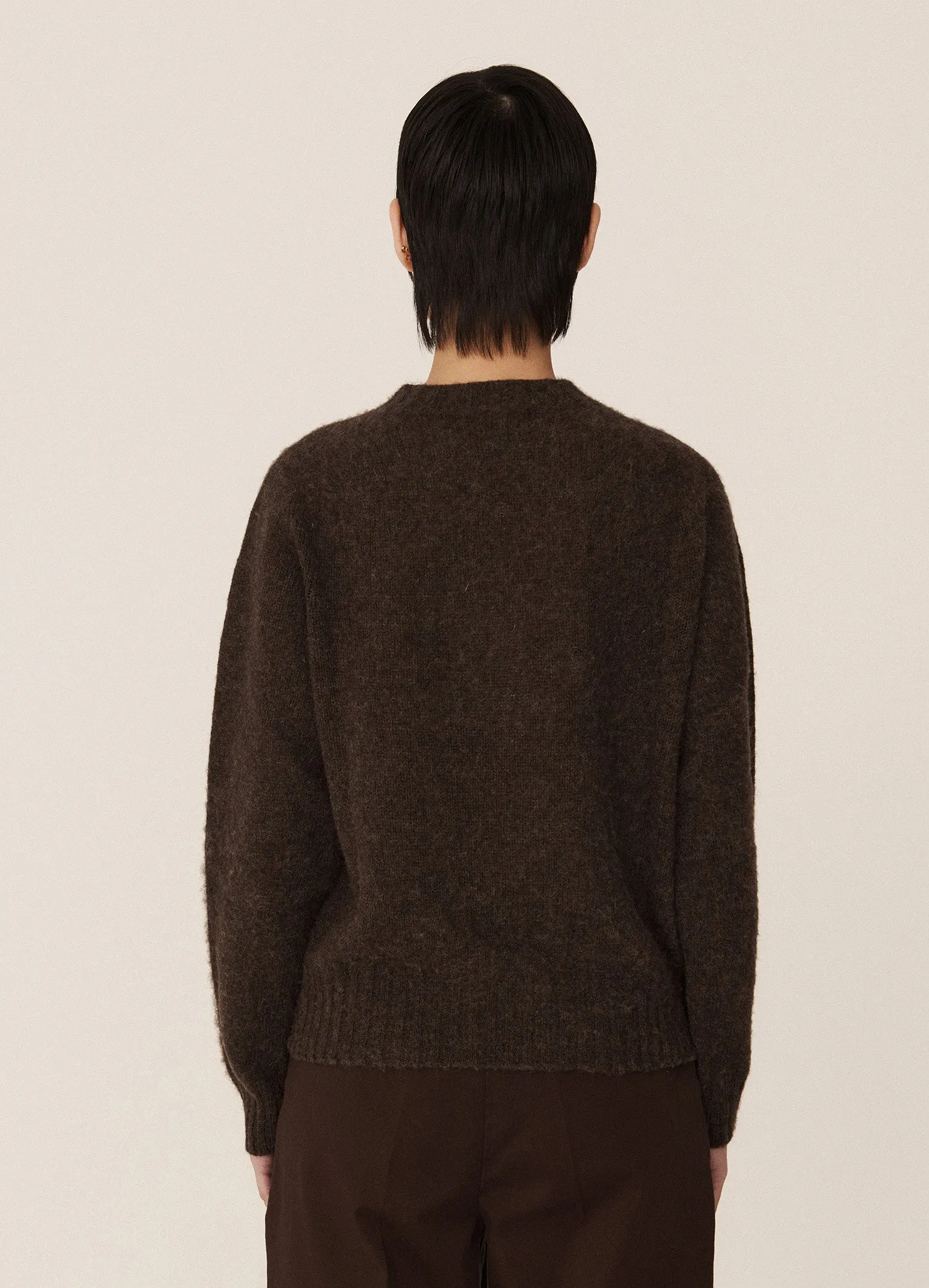 Jets Lambswool Crewneck  - Brown