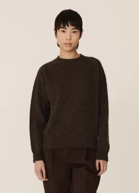 Jets Lambswool Crewneck  - Brown