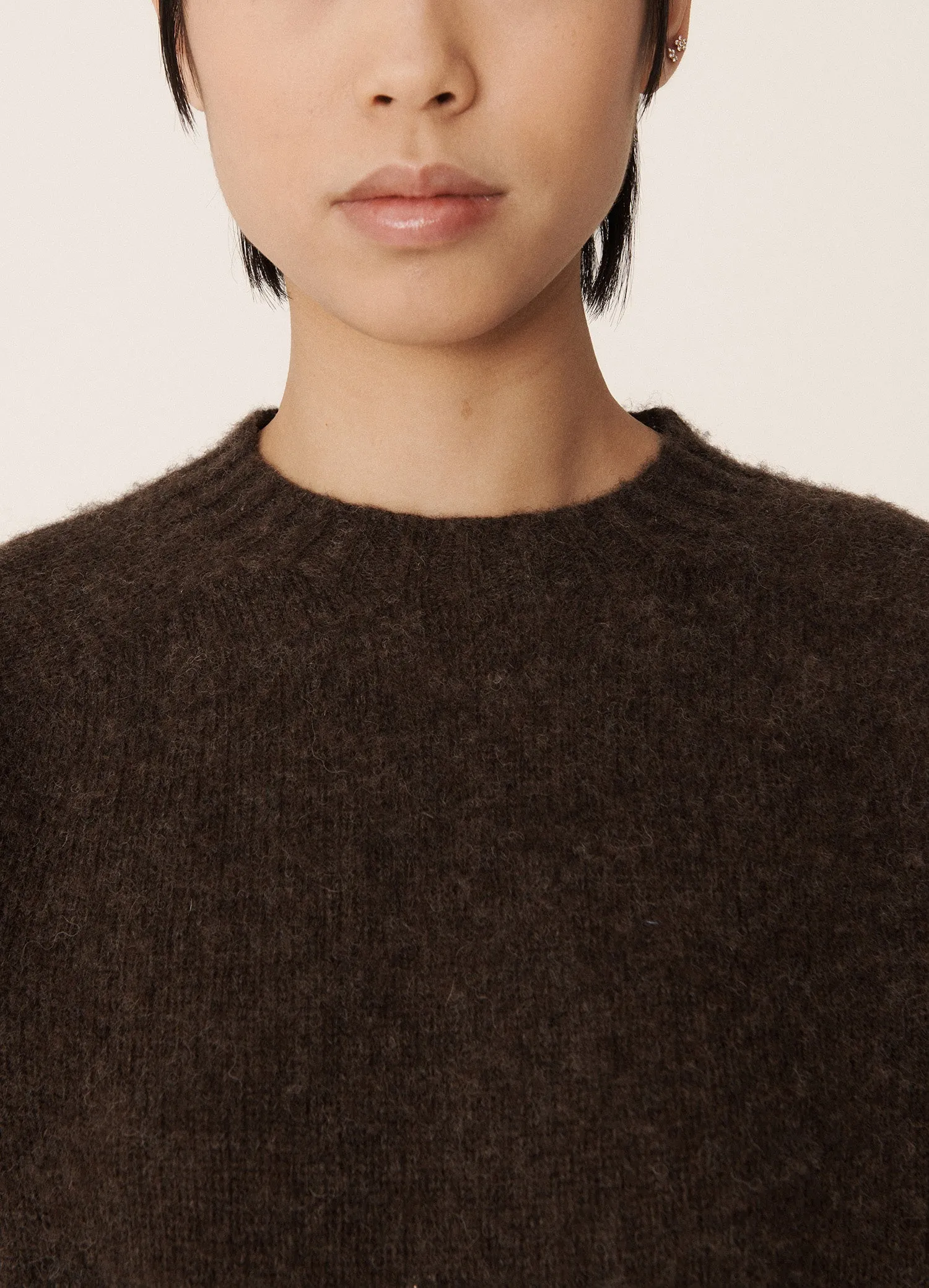 Jets Lambswool Crewneck  - Brown