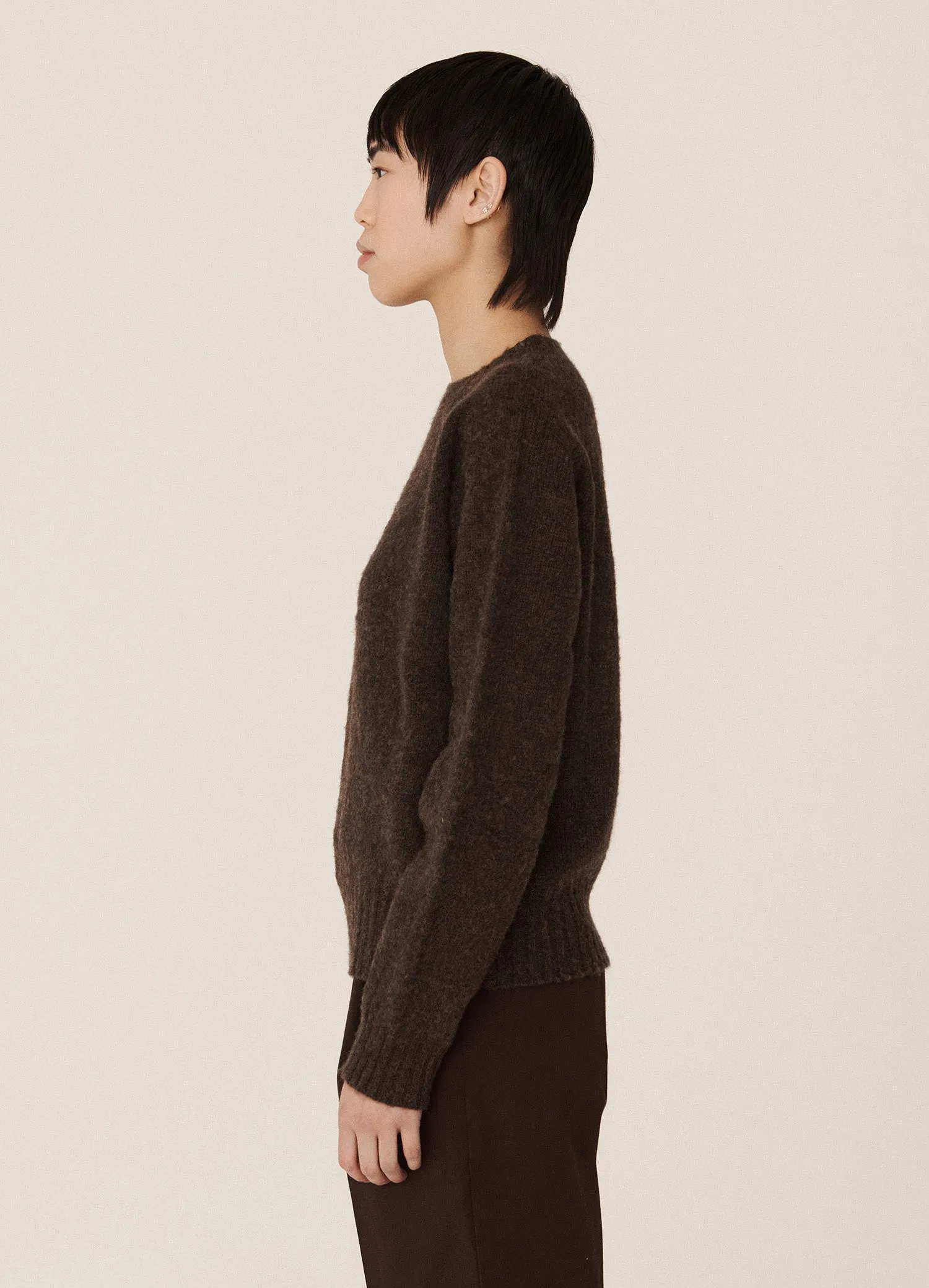 Jets Lambswool Crewneck  - Brown
