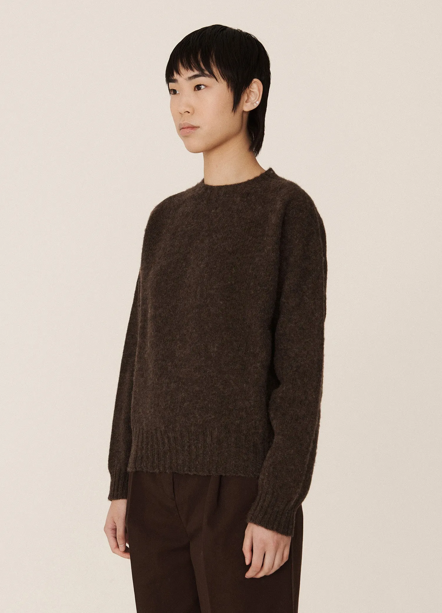 Jets Lambswool Crewneck  - Brown