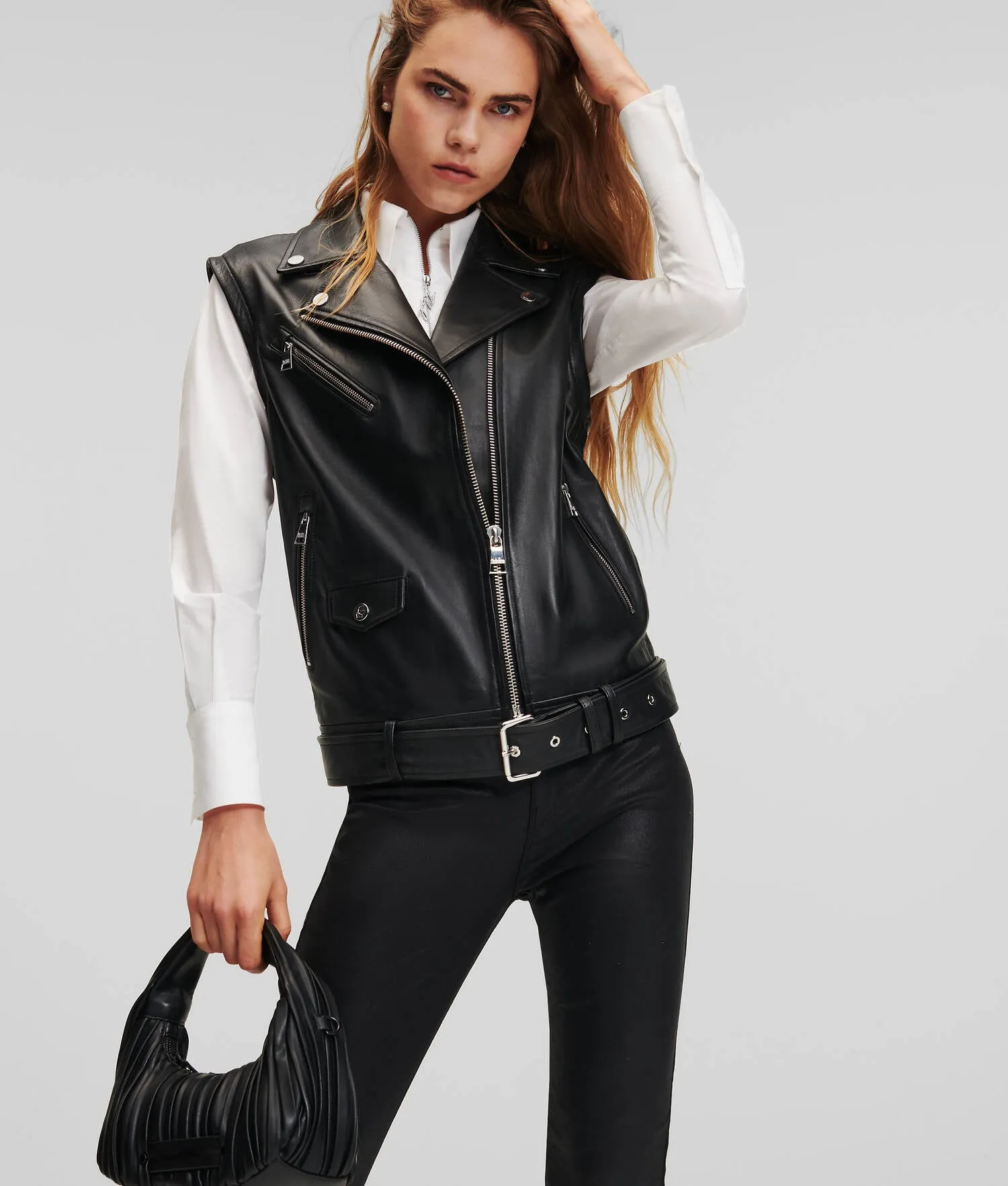 LEATHER BIKER JACKET