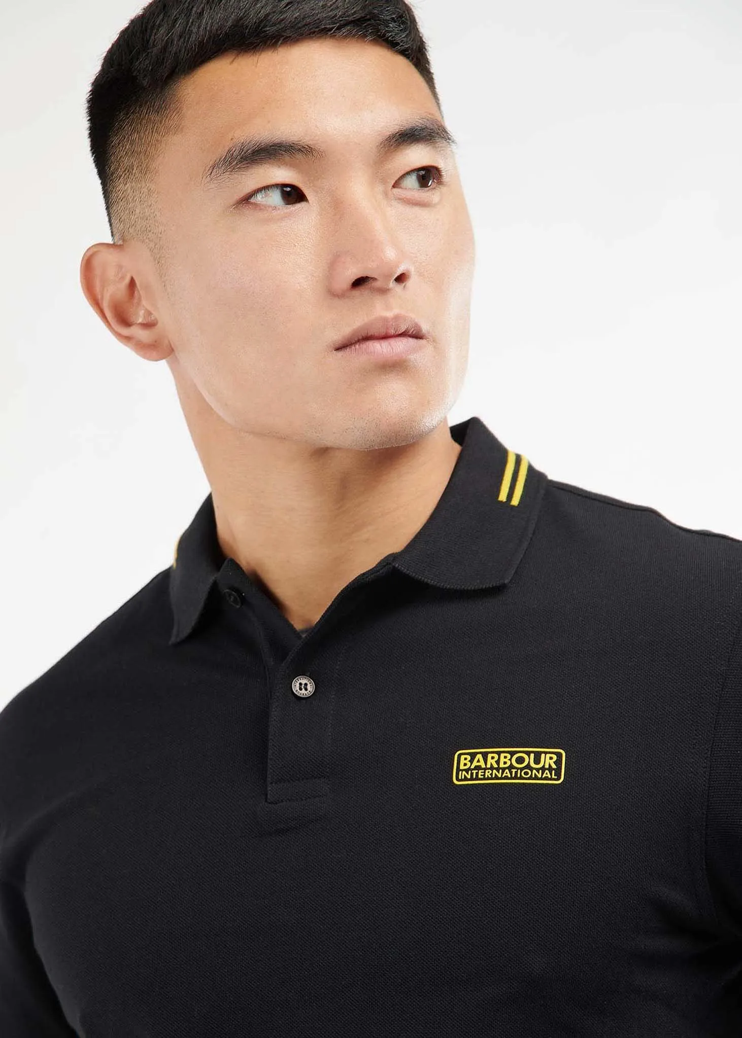 Legacy tipped ls polo - black