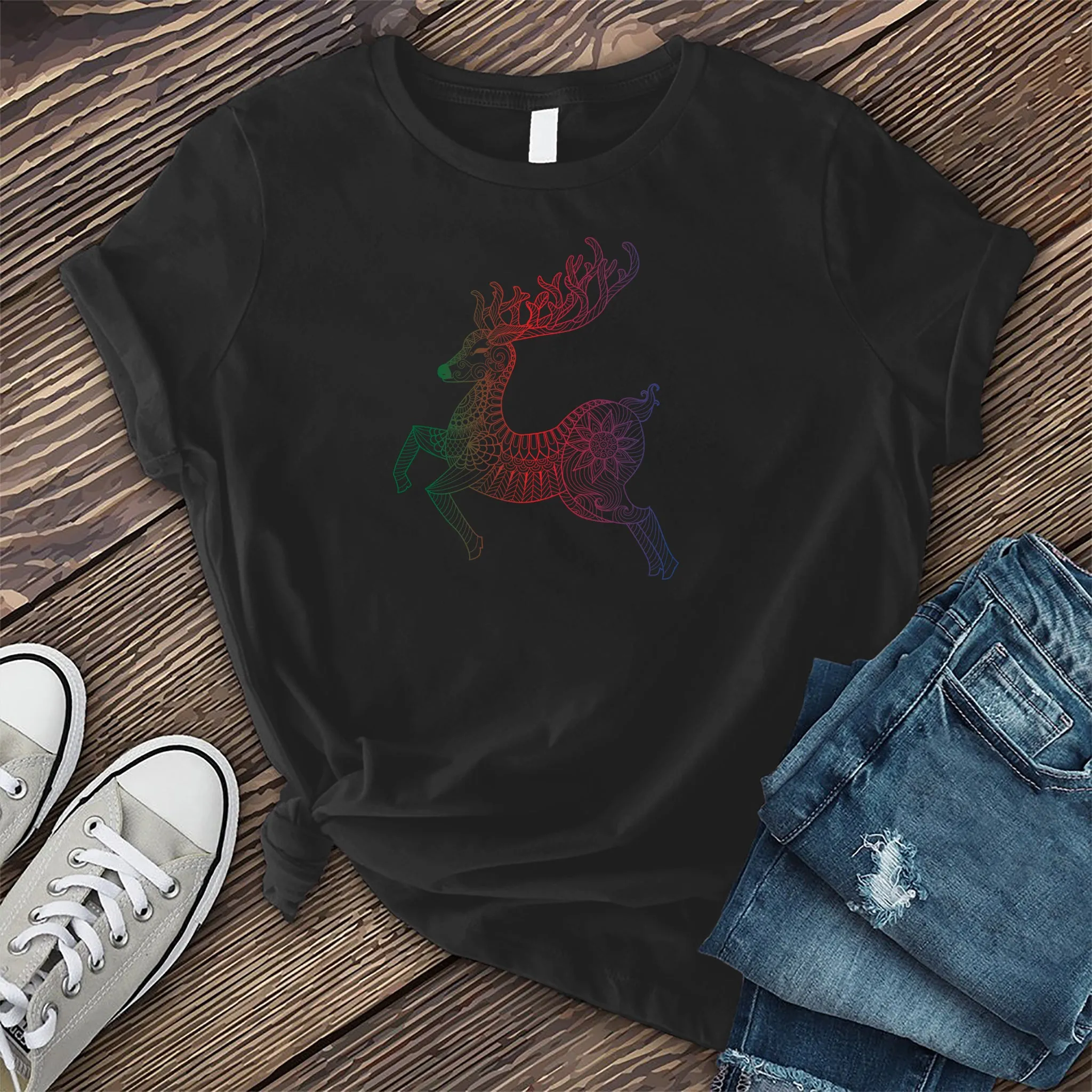 Mandala Reindeer T-Shirt