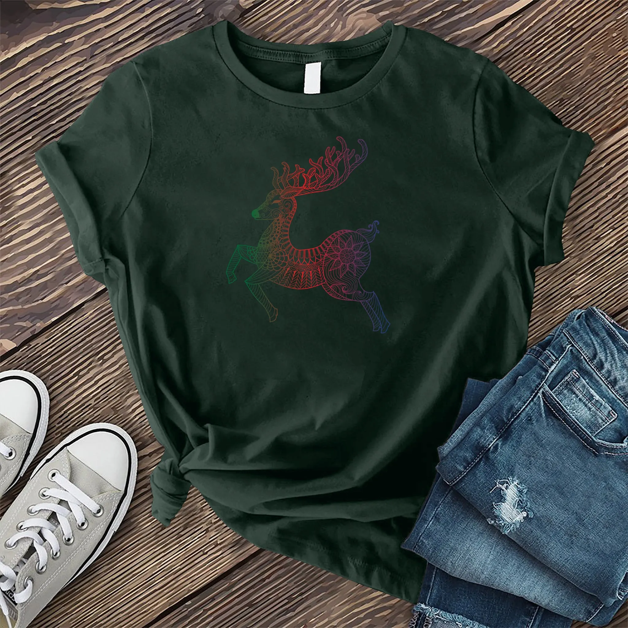 Mandala Reindeer T-Shirt