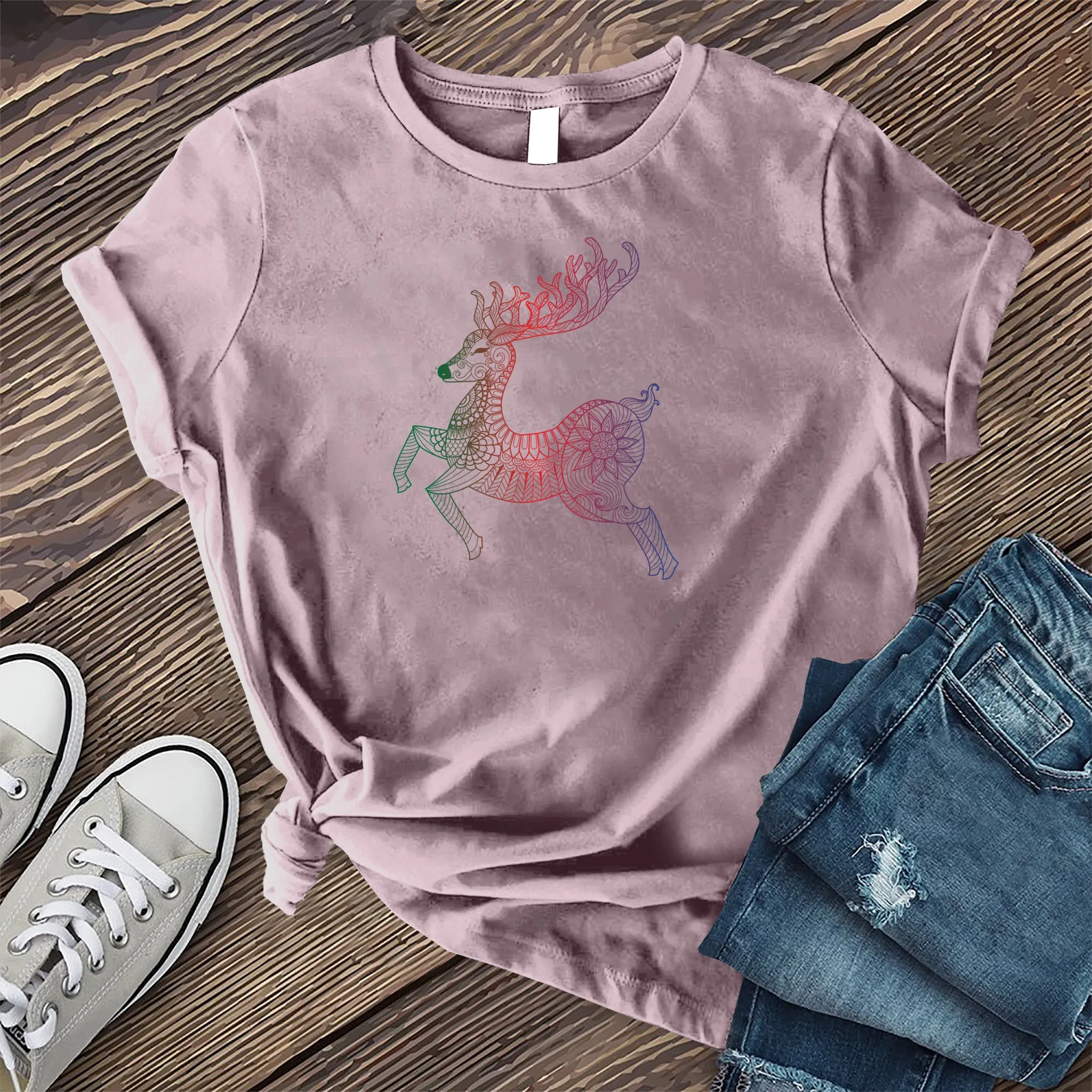 Mandala Reindeer T-Shirt