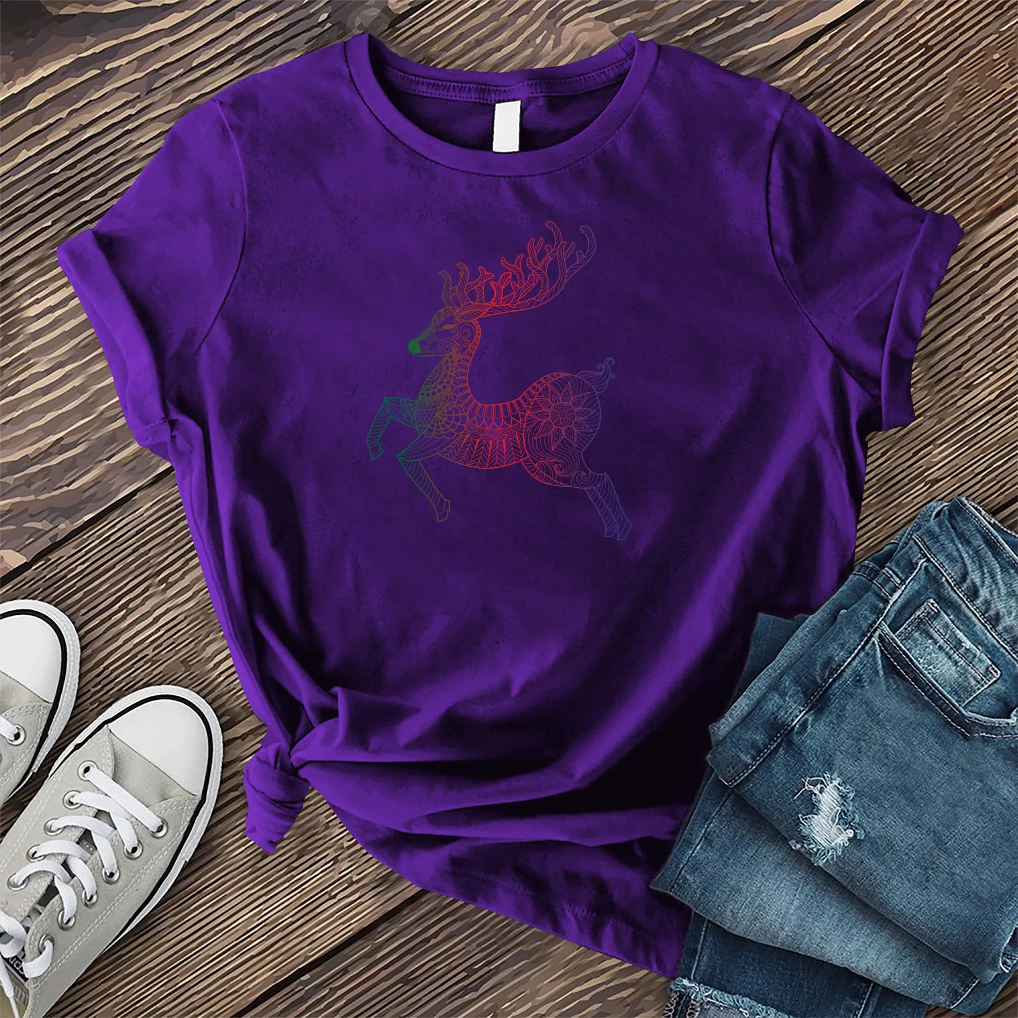 Mandala Reindeer T-Shirt