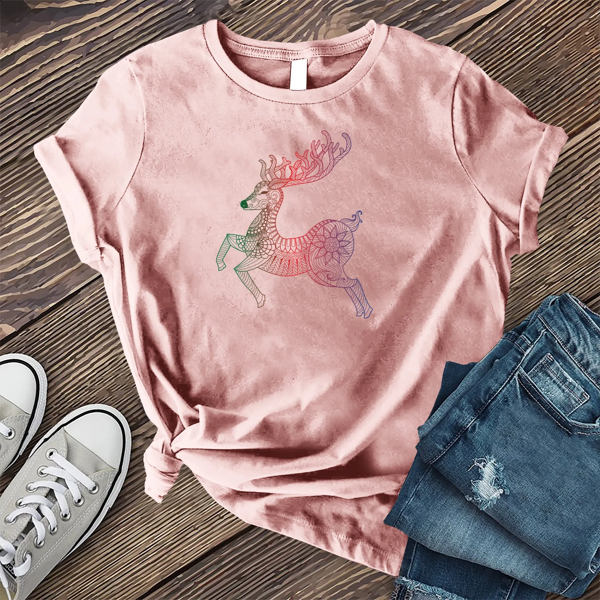 Mandala Reindeer T-Shirt