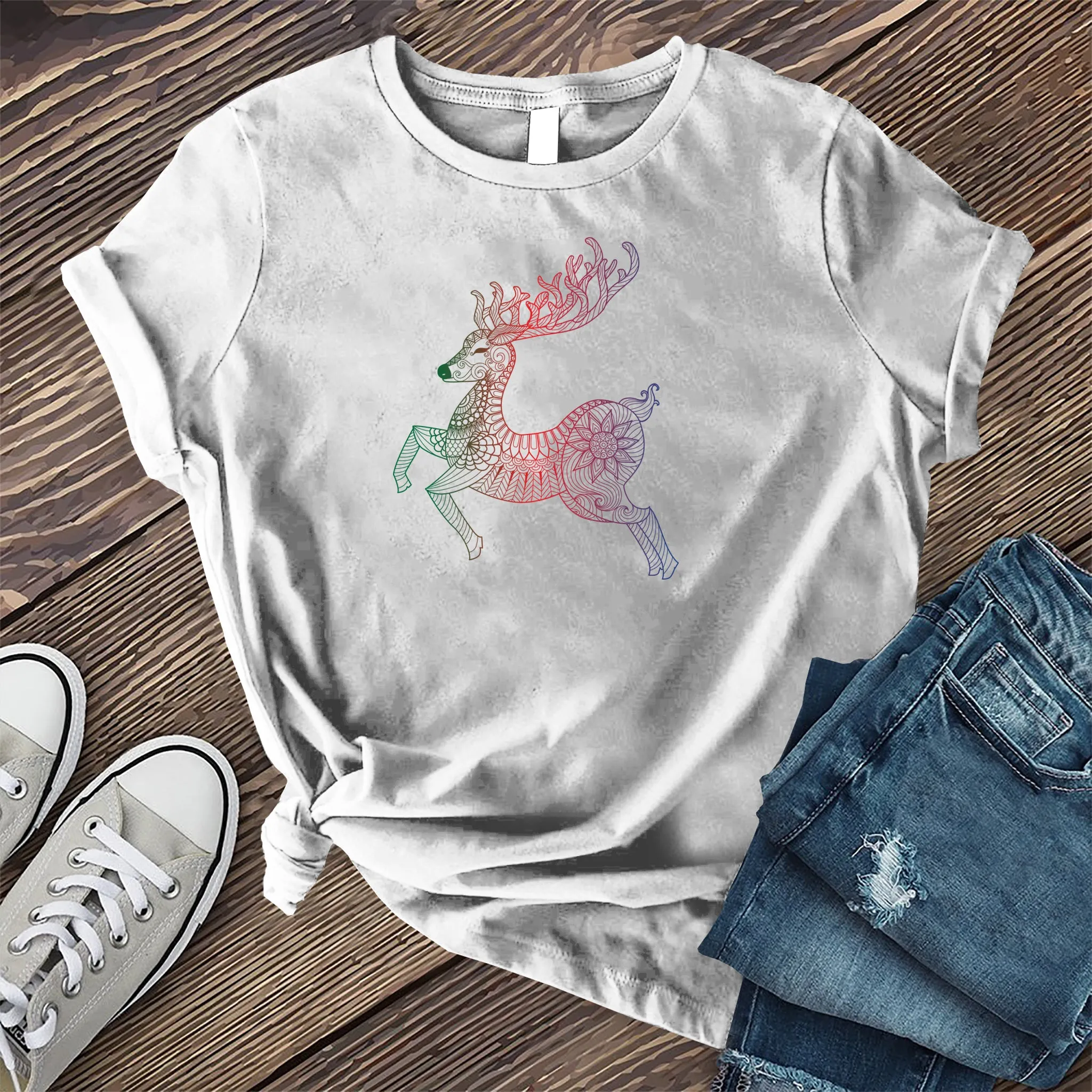 Mandala Reindeer T-Shirt