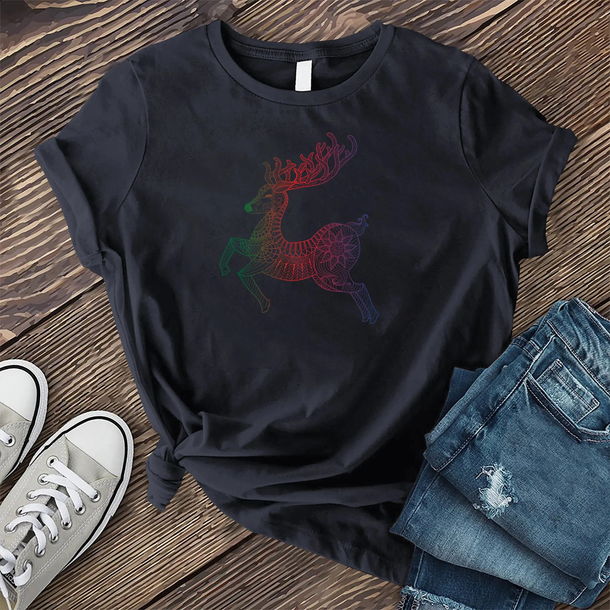 Mandala Reindeer T-Shirt