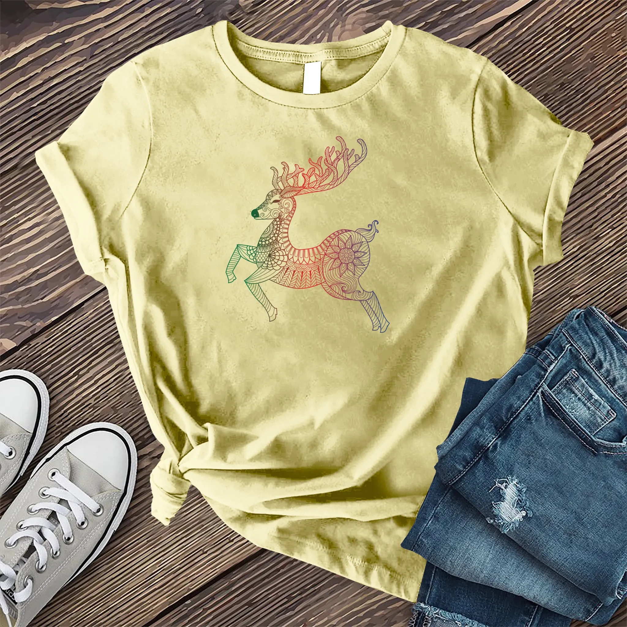 Mandala Reindeer T-Shirt