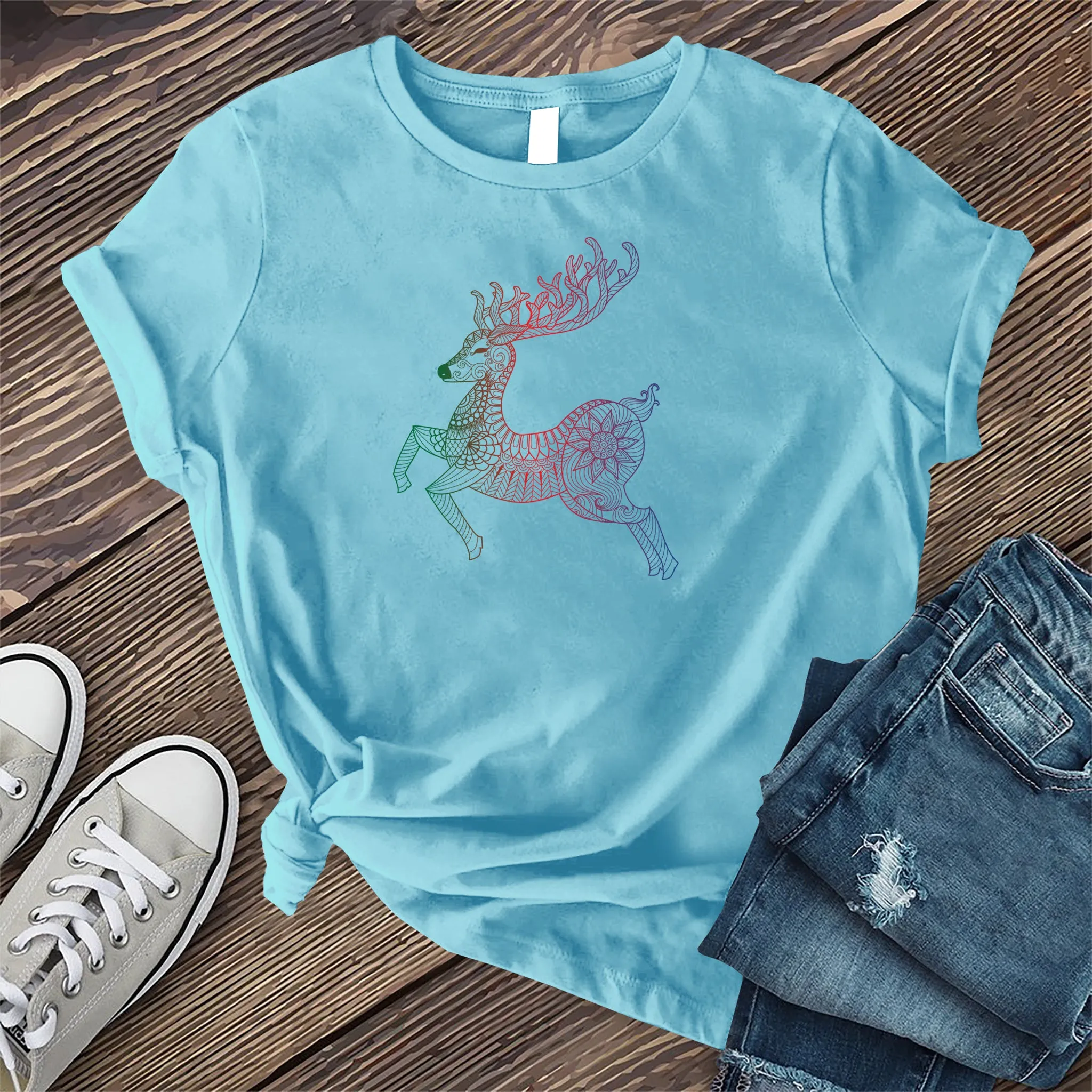 Mandala Reindeer T-Shirt