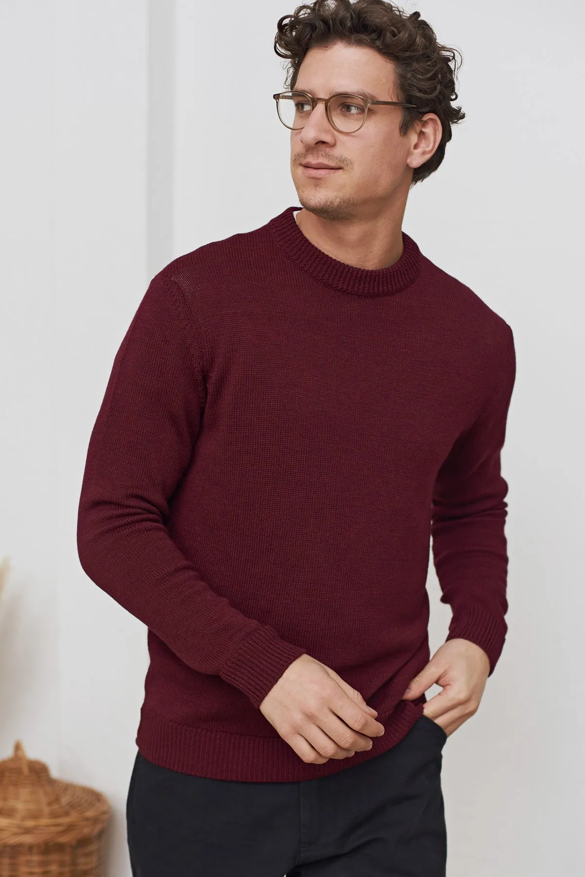 MORTEN jumper eco merino melange wine