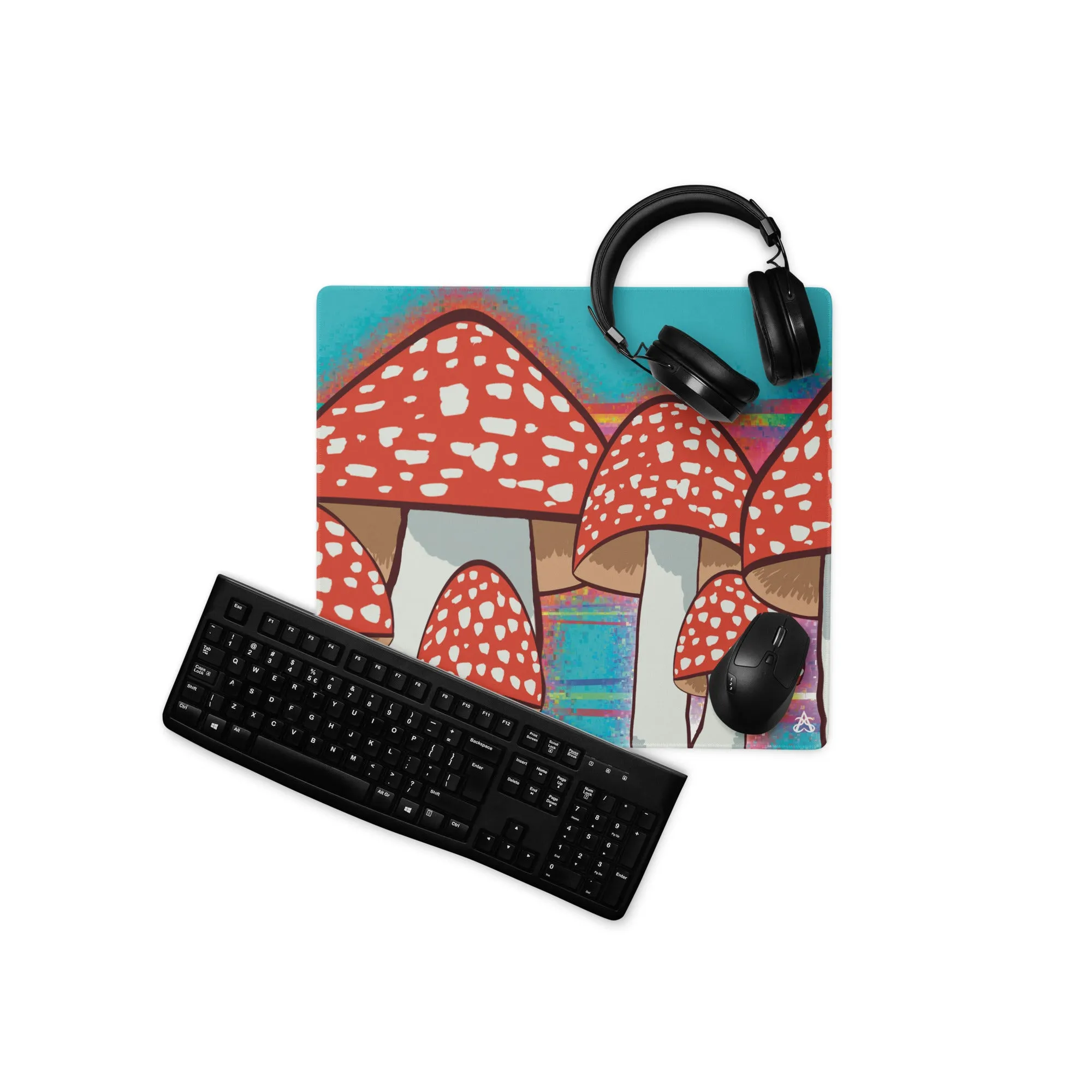 Mushroom Glitch Desk Mat