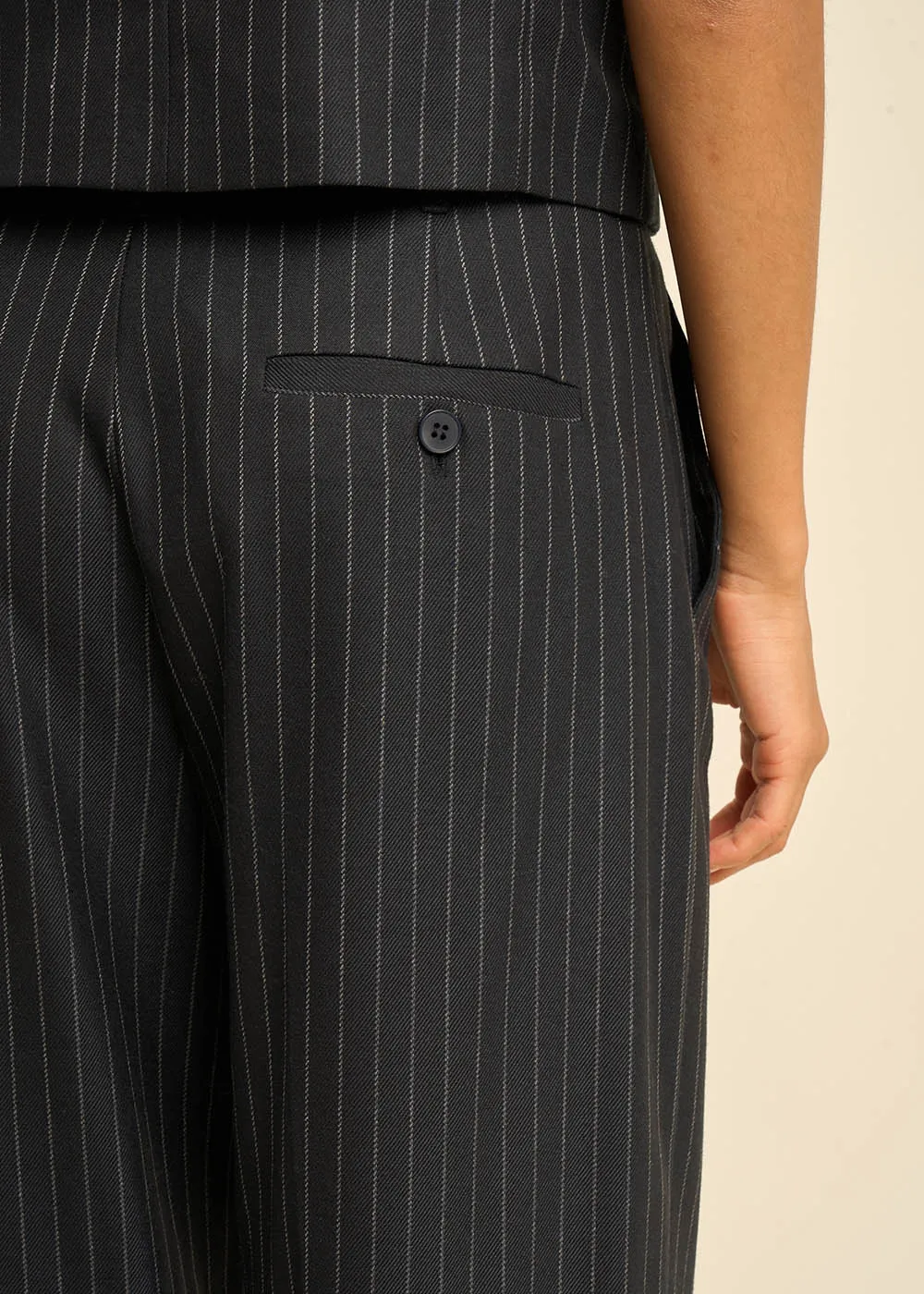 Pantalon de tailleur à rayures