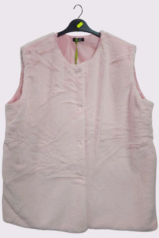 Plain Faux Fur Gilet