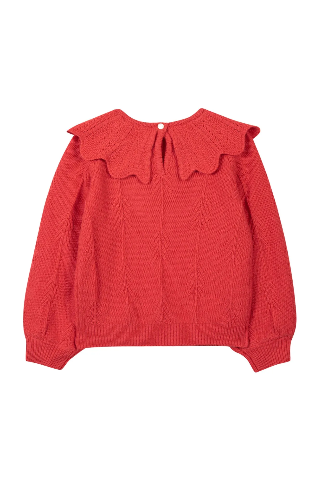 Pull - Grenadine tricot col volanté