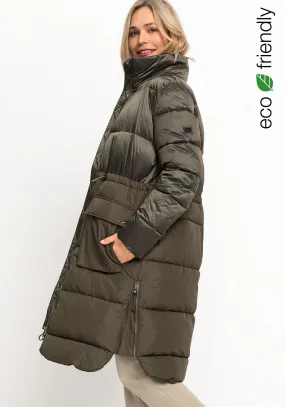 Quilted Longline Two-Tone Coat made with REPREVE® & 3M Thinsulate™