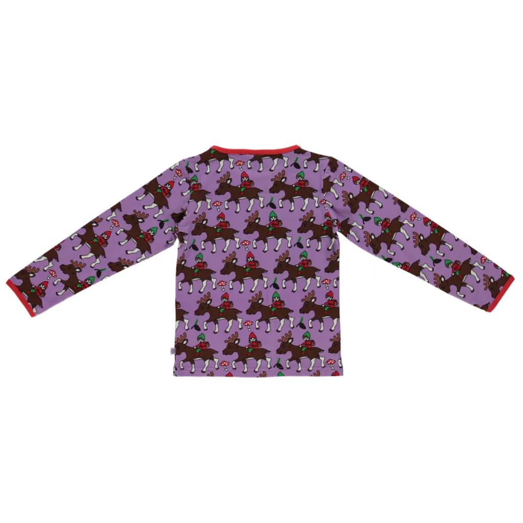 Reindeer t-shirt, viola