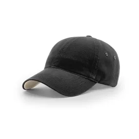 Richardson Black Lifestyle Unstructured Washed Chino Polo Cap