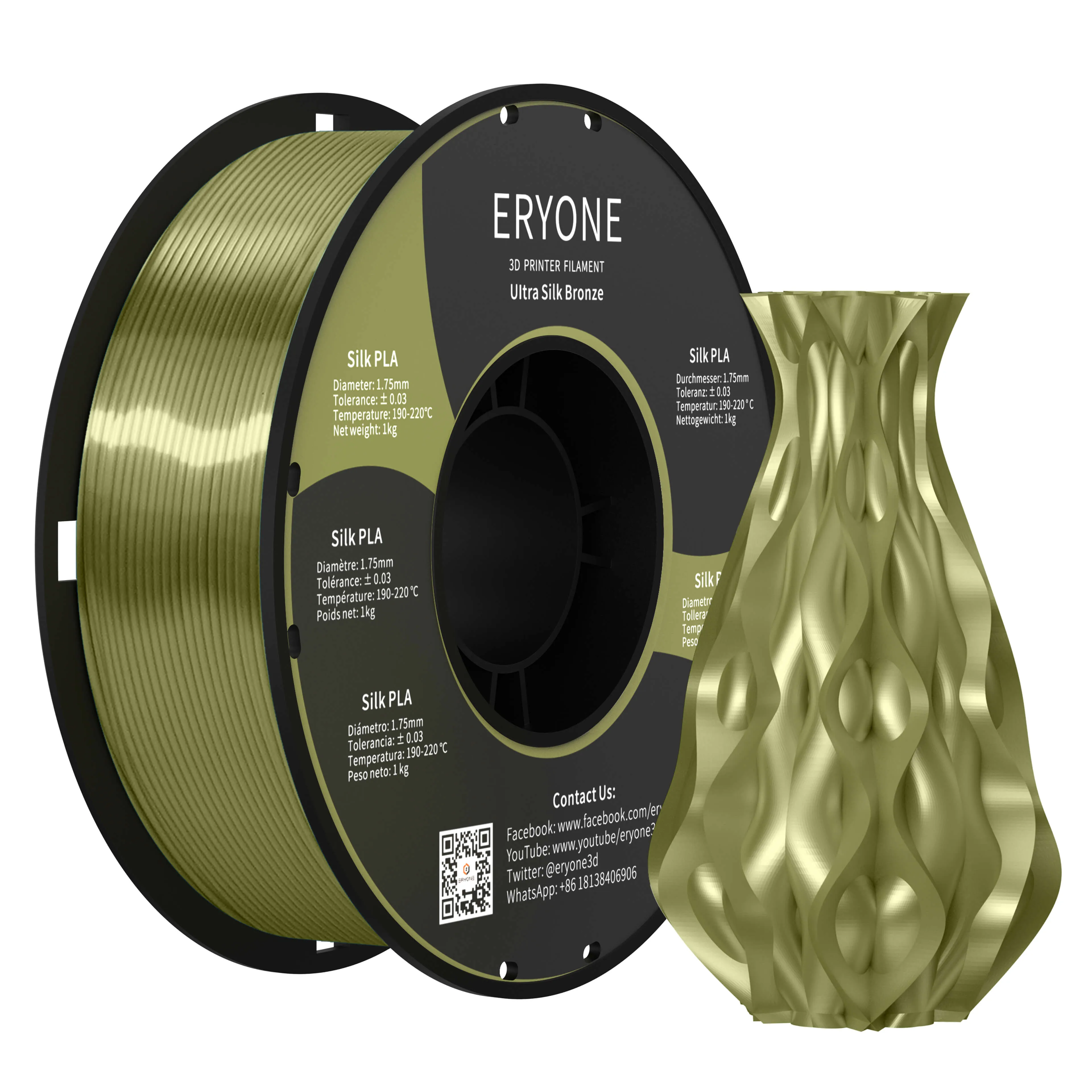 (RU only)Pre-sale- ERYONE All Series PLA 3D Filament 1kg  FREE SHIPPING(MOQ:20 rolls,can mix color)