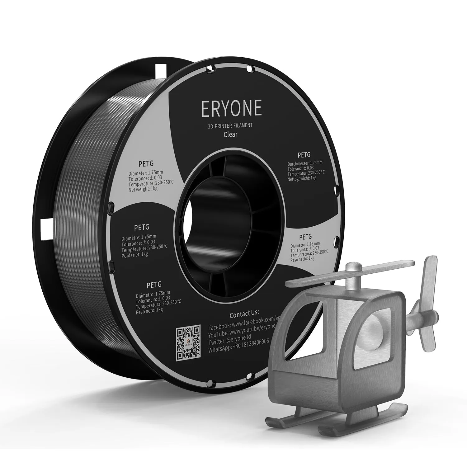 (RU only)Pre-sale- ERYONE All Series PLA 3D Filament 1kg  FREE SHIPPING(MOQ:20 rolls,can mix color)