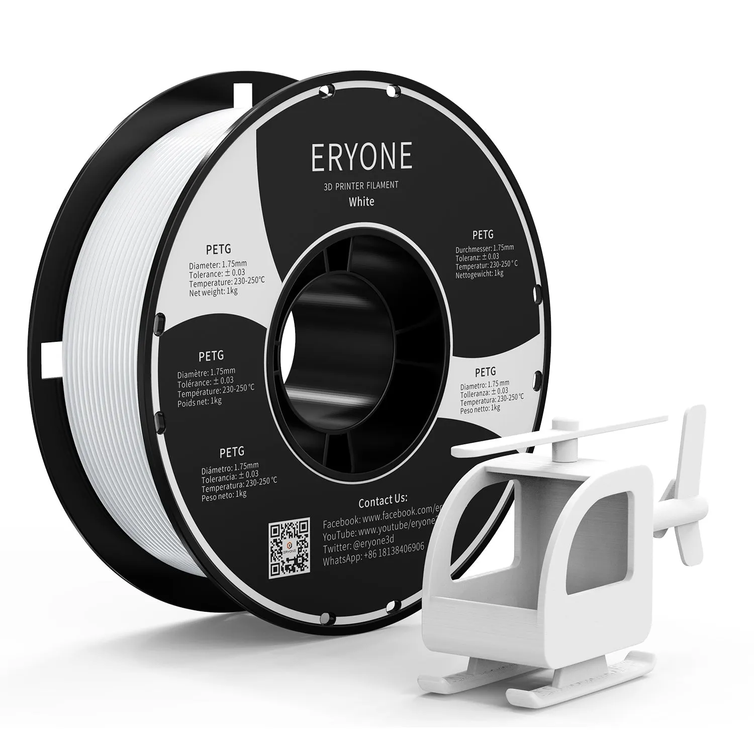 (RU only)Pre-sale- ERYONE All Series PLA 3D Filament 1kg  FREE SHIPPING(MOQ:20 rolls,can mix color)