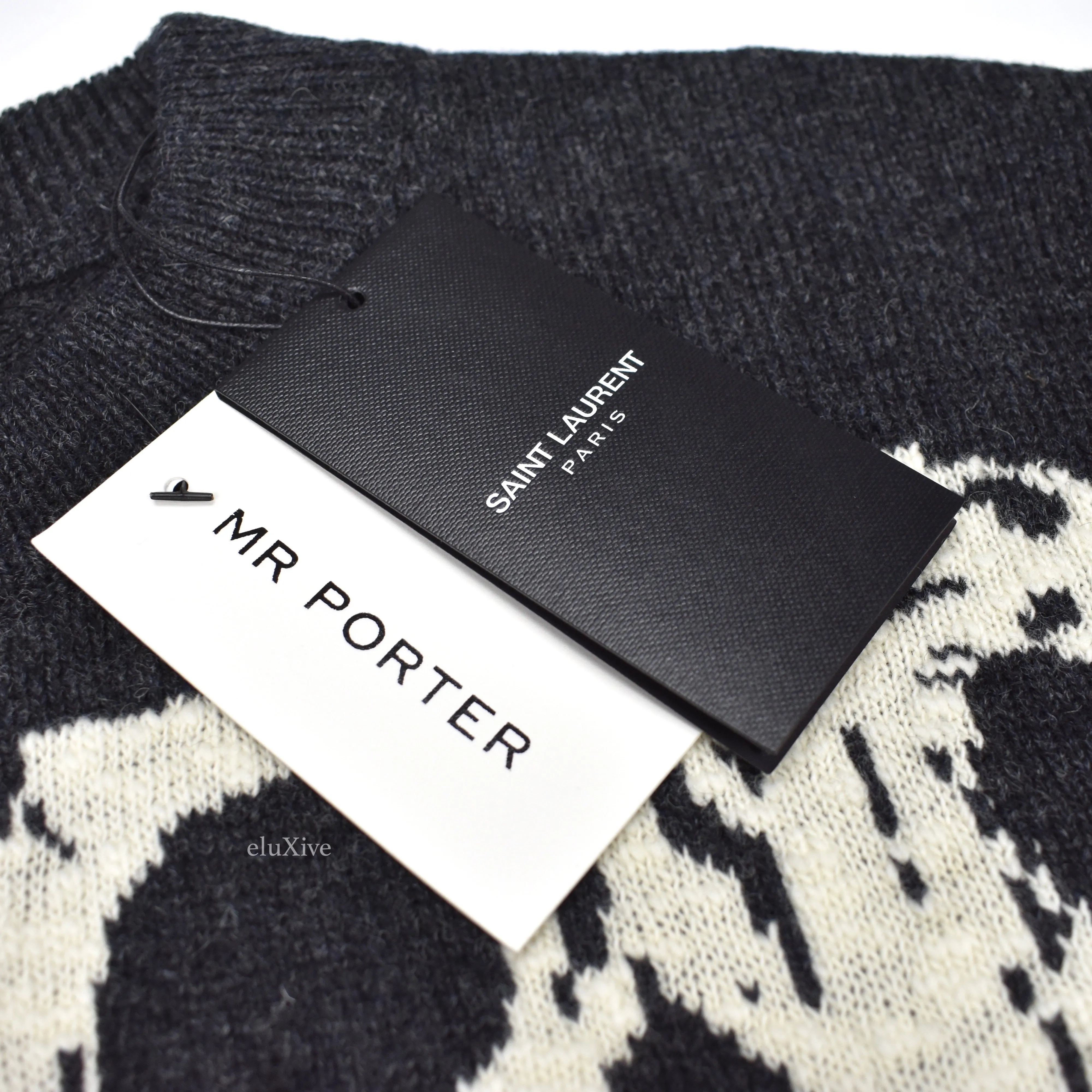 Saint Laurent - Intarsia Knit Skeleton Sweater