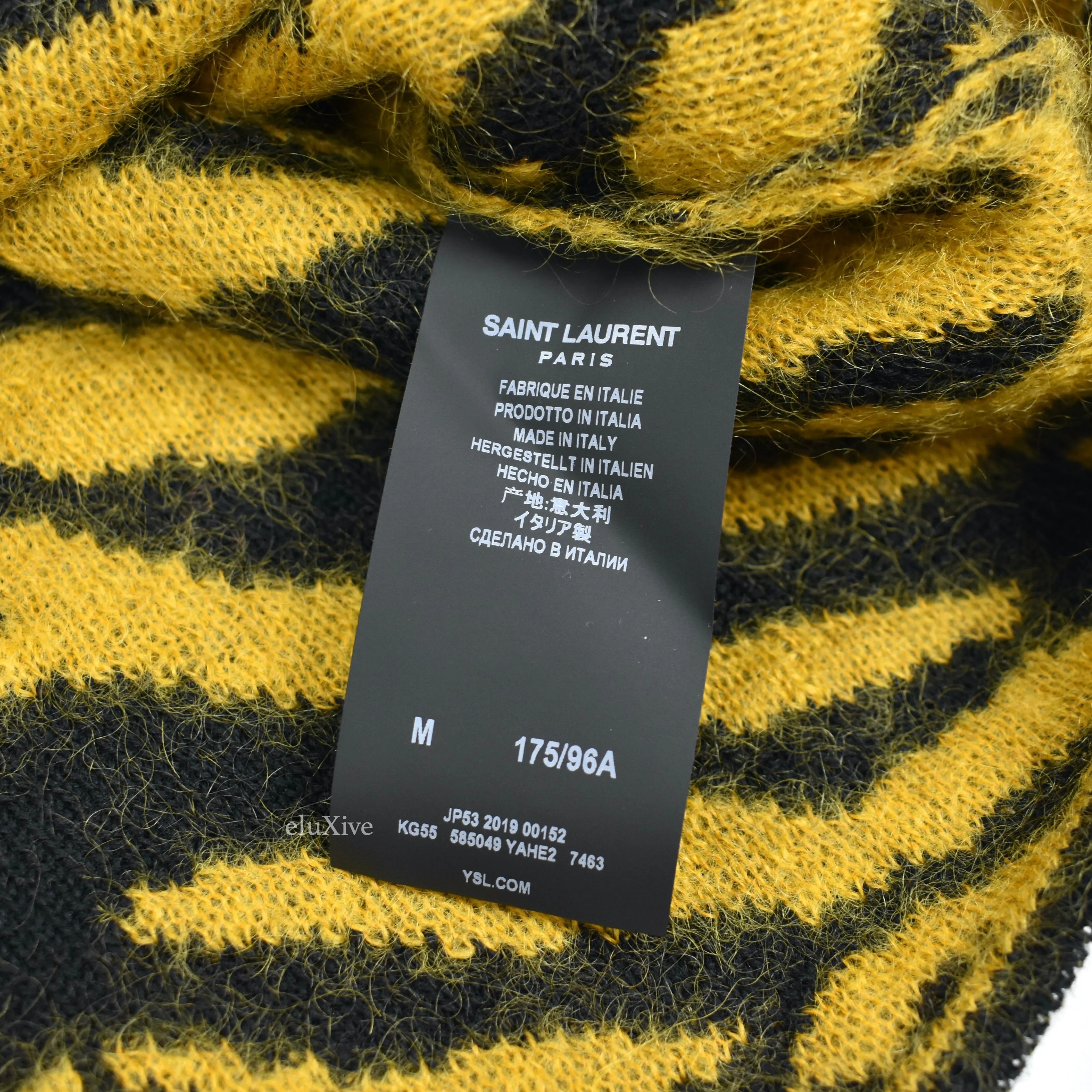 Saint Laurent -  Wool / Mohair Tiger Knit Sweater